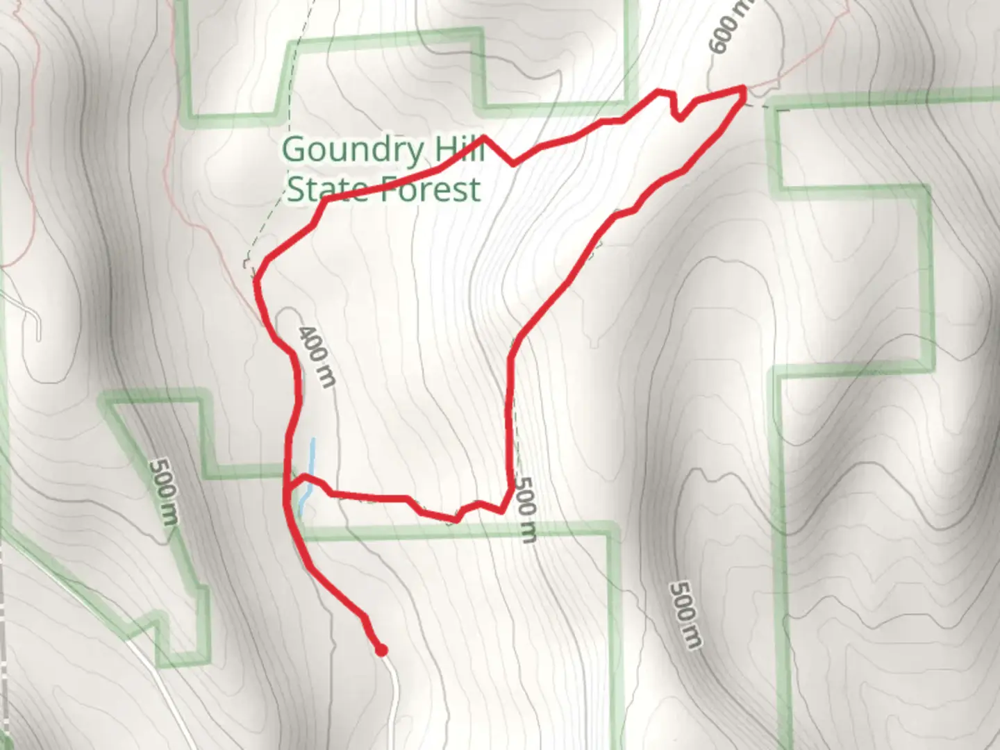 An image depicting the trail Corbett Hollow Road Loop and its surrounding area.