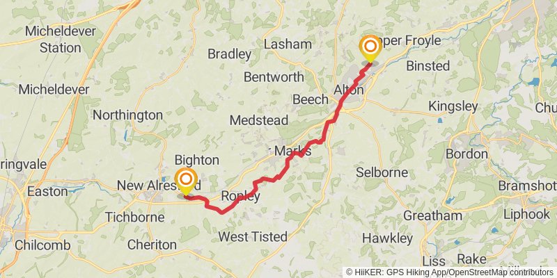 Weymouth to Newham Walk stage 10 Map