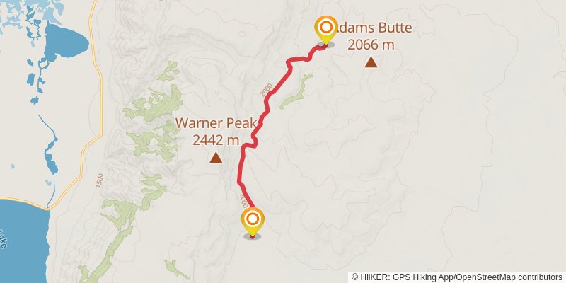 Oregon Desert Trail stage 26 Map