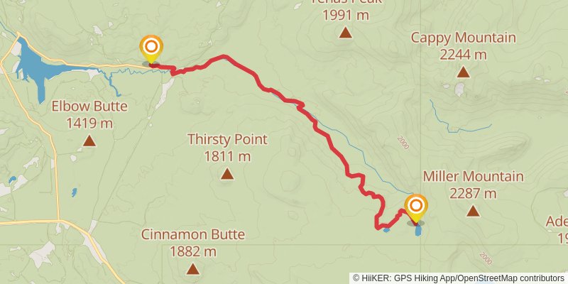 North Umpqua - Mount Thielsen Trails stage 3 Map