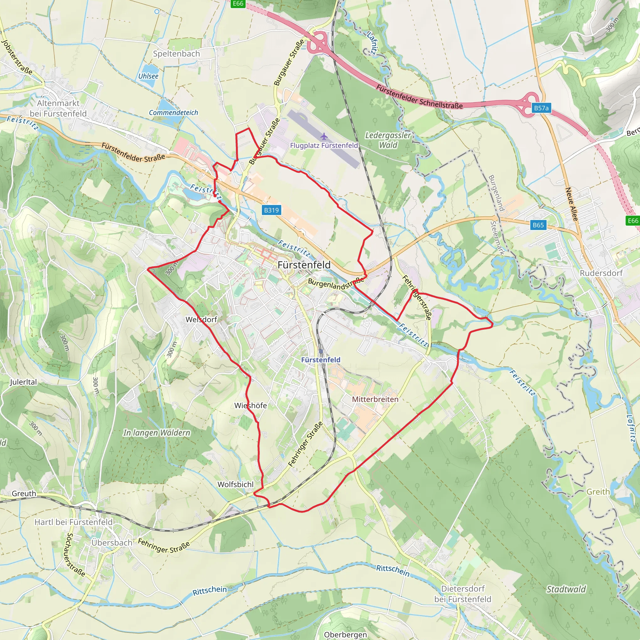 Fürstenfeld Panorama Loop Trail mobile static map