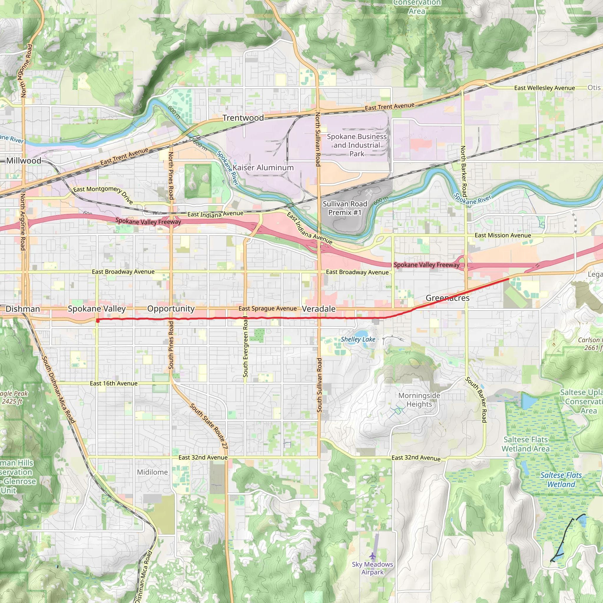 Appleway Trail mobile static map