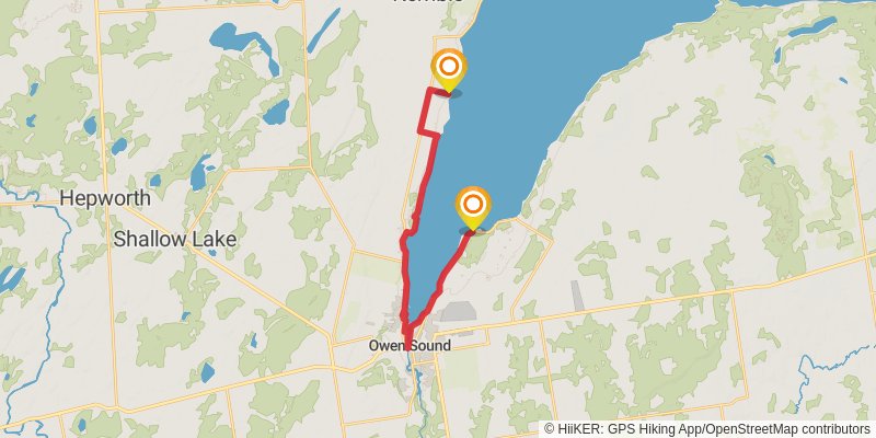 Waterfront Trail stage 86 Map