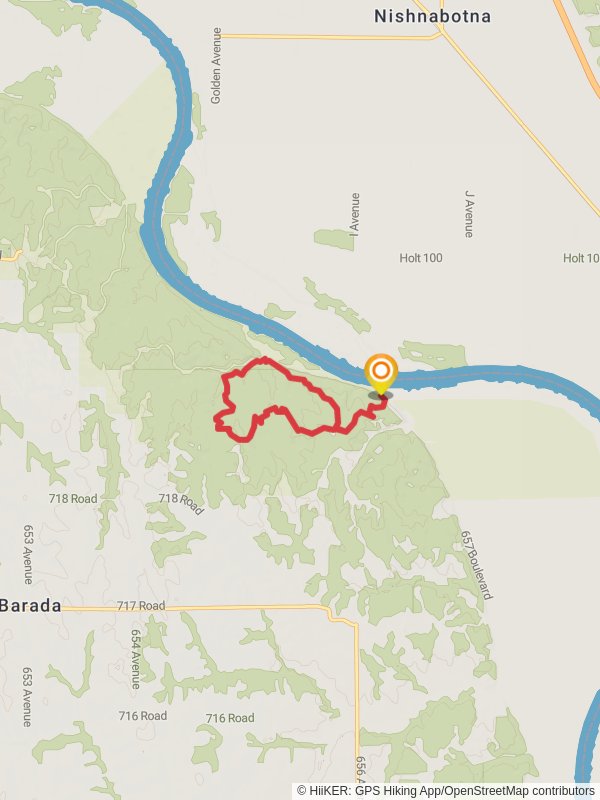 Loop along Missouri River