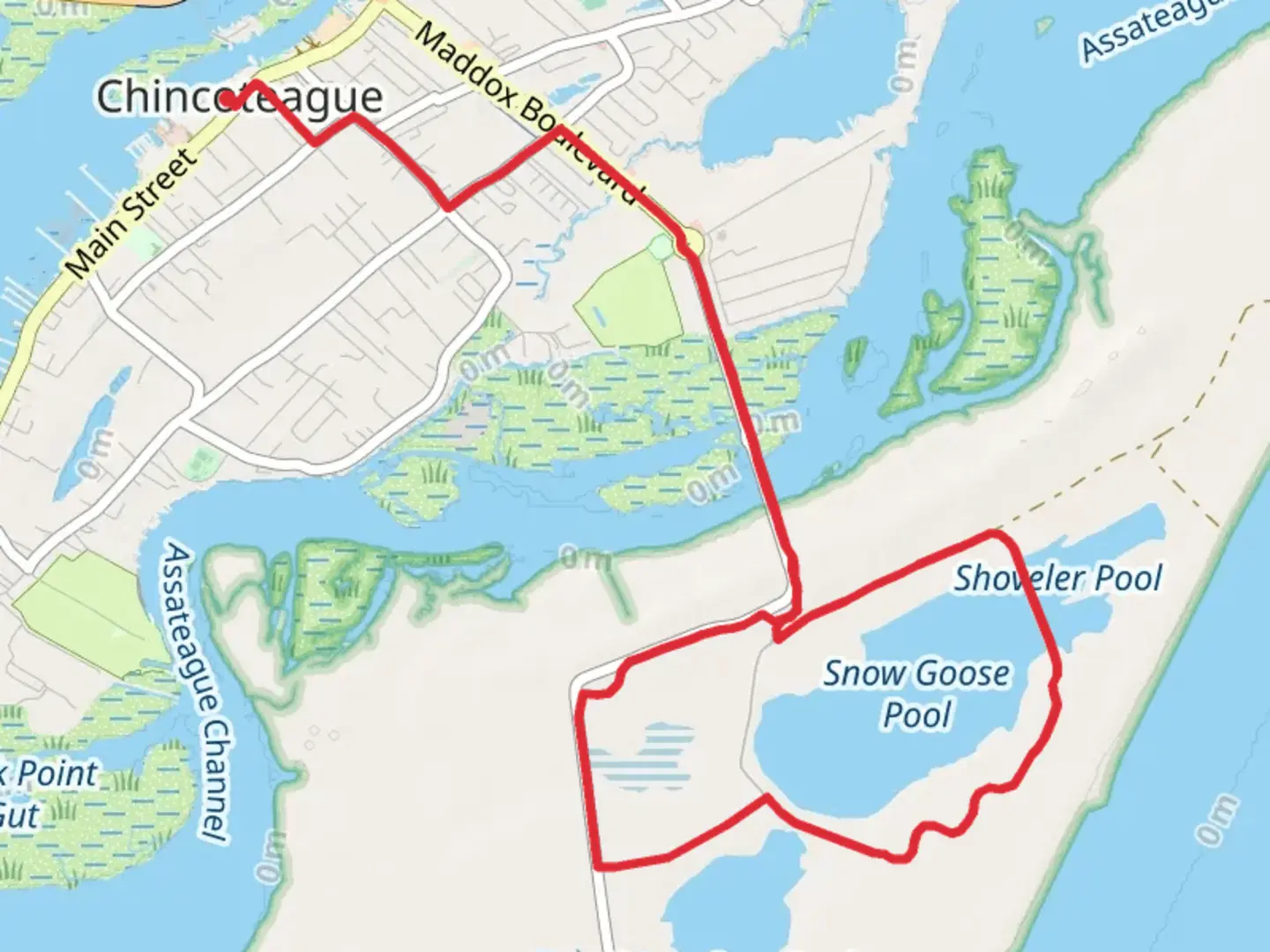An image depicting the trail Snow Goose Pool Loop and its surrounding area.