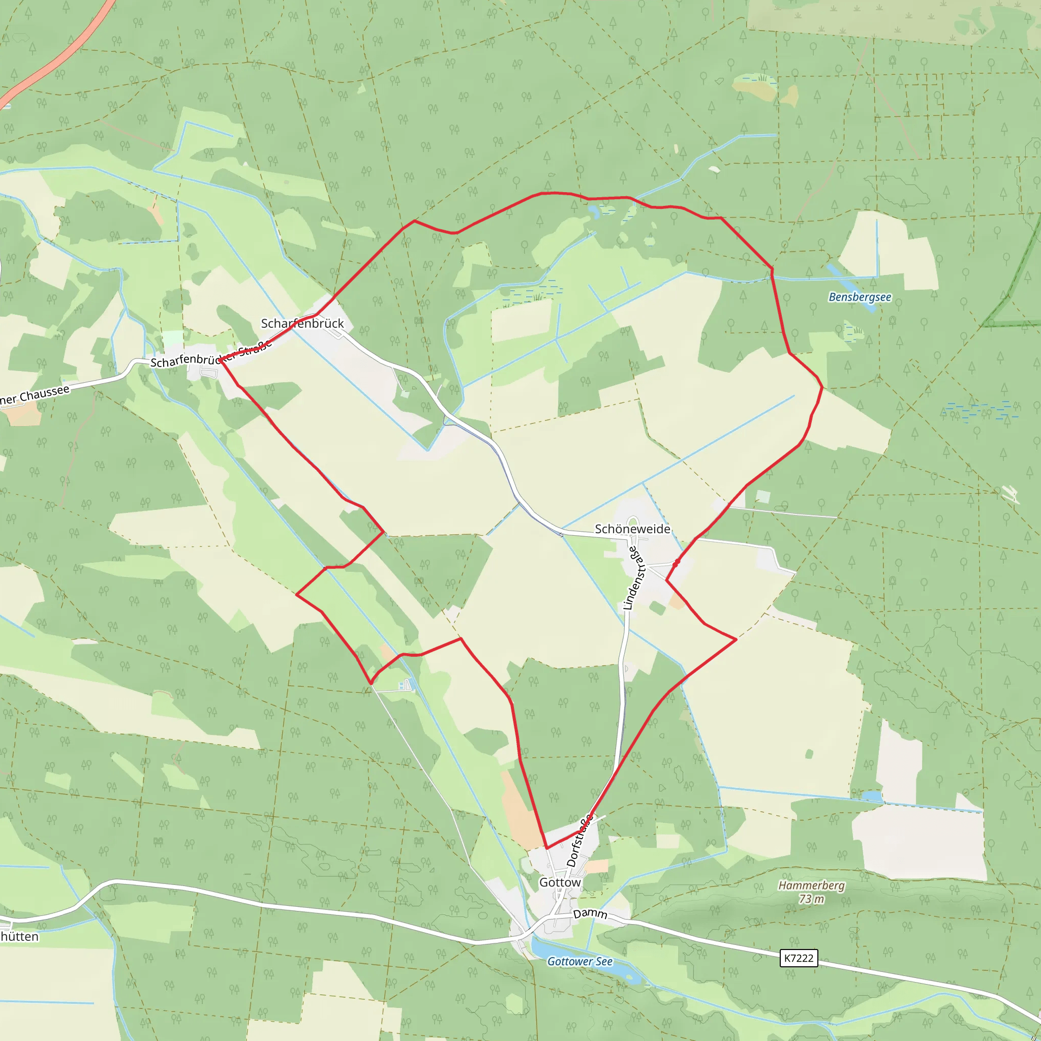 Wald-und Wiesenweg mobile static map