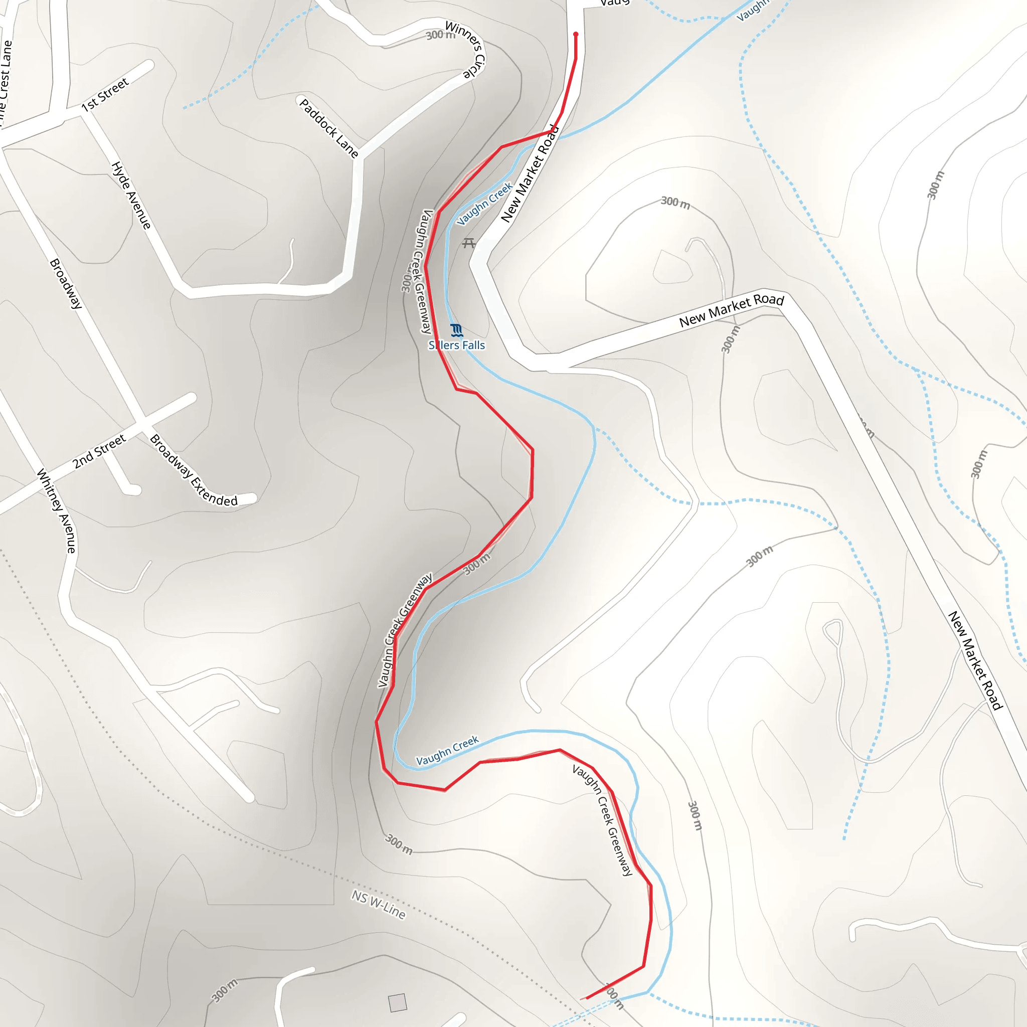 Vaughn Creek Greenway mobile static map