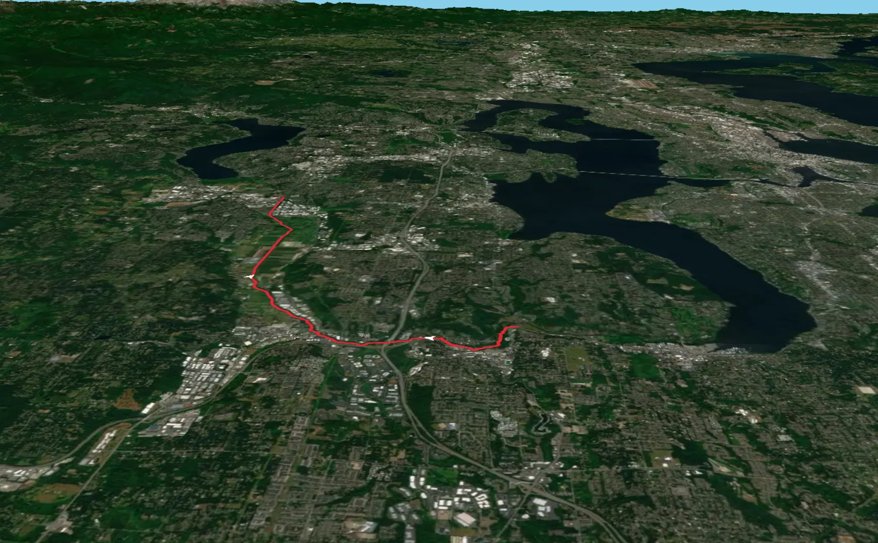 Sammamish River Trail Wayne to Redmond Snohomish County Washingt