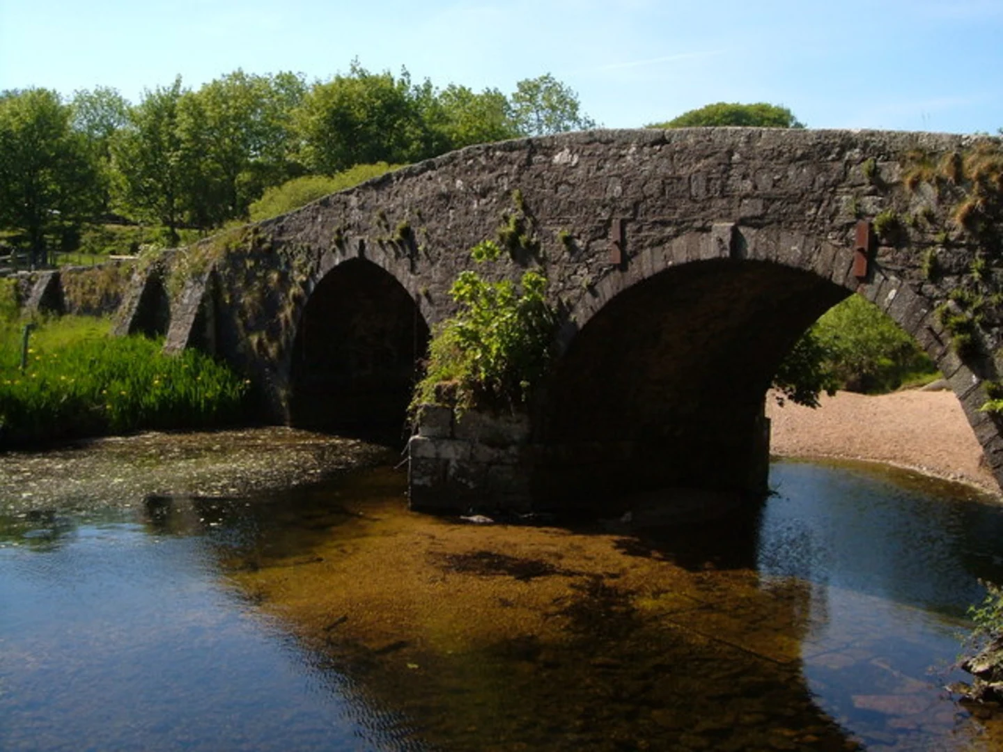 An image depicting the trail Wistman's Wood Loop - Two Bridges and its surrounding area.