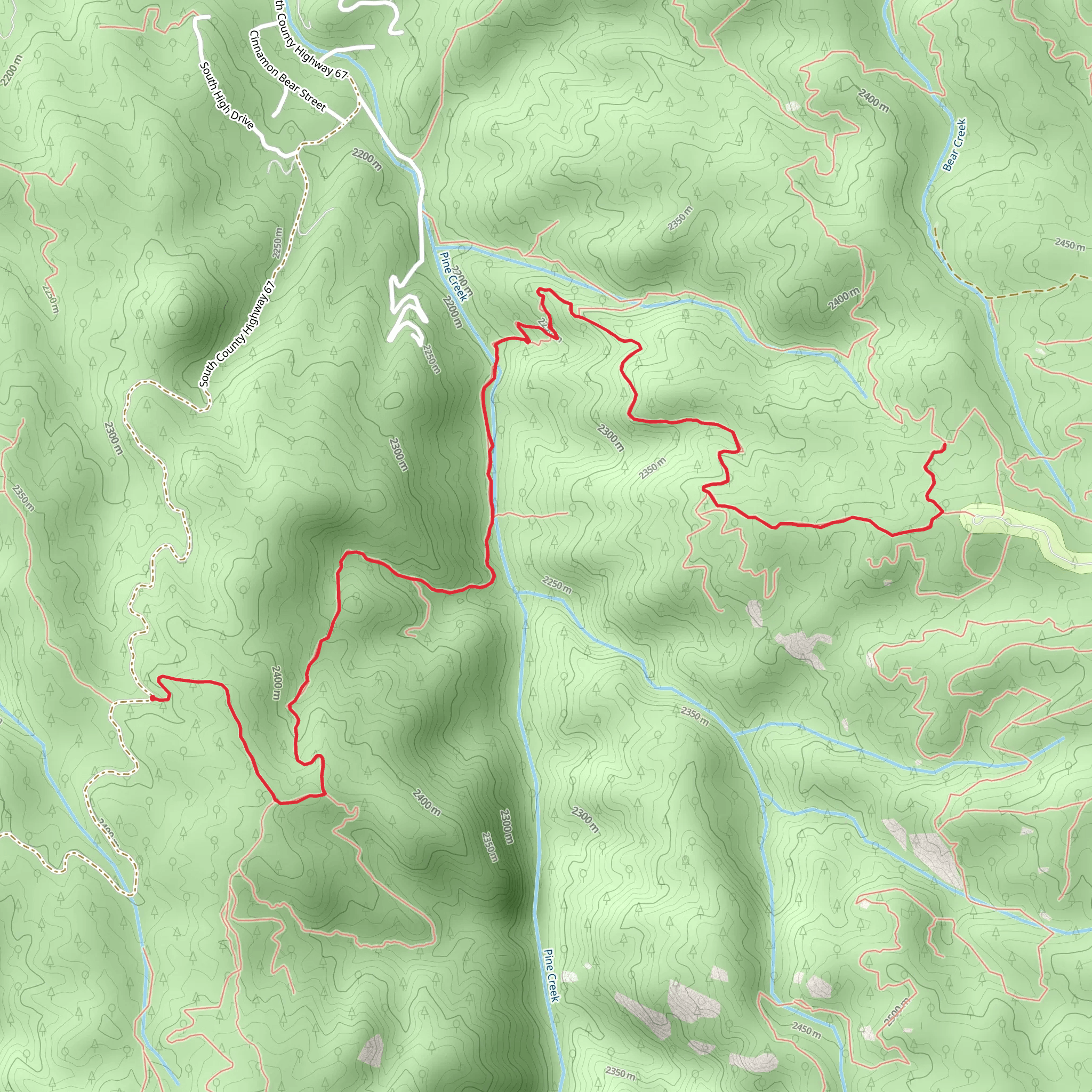 Flatrock Trail mobile static map
