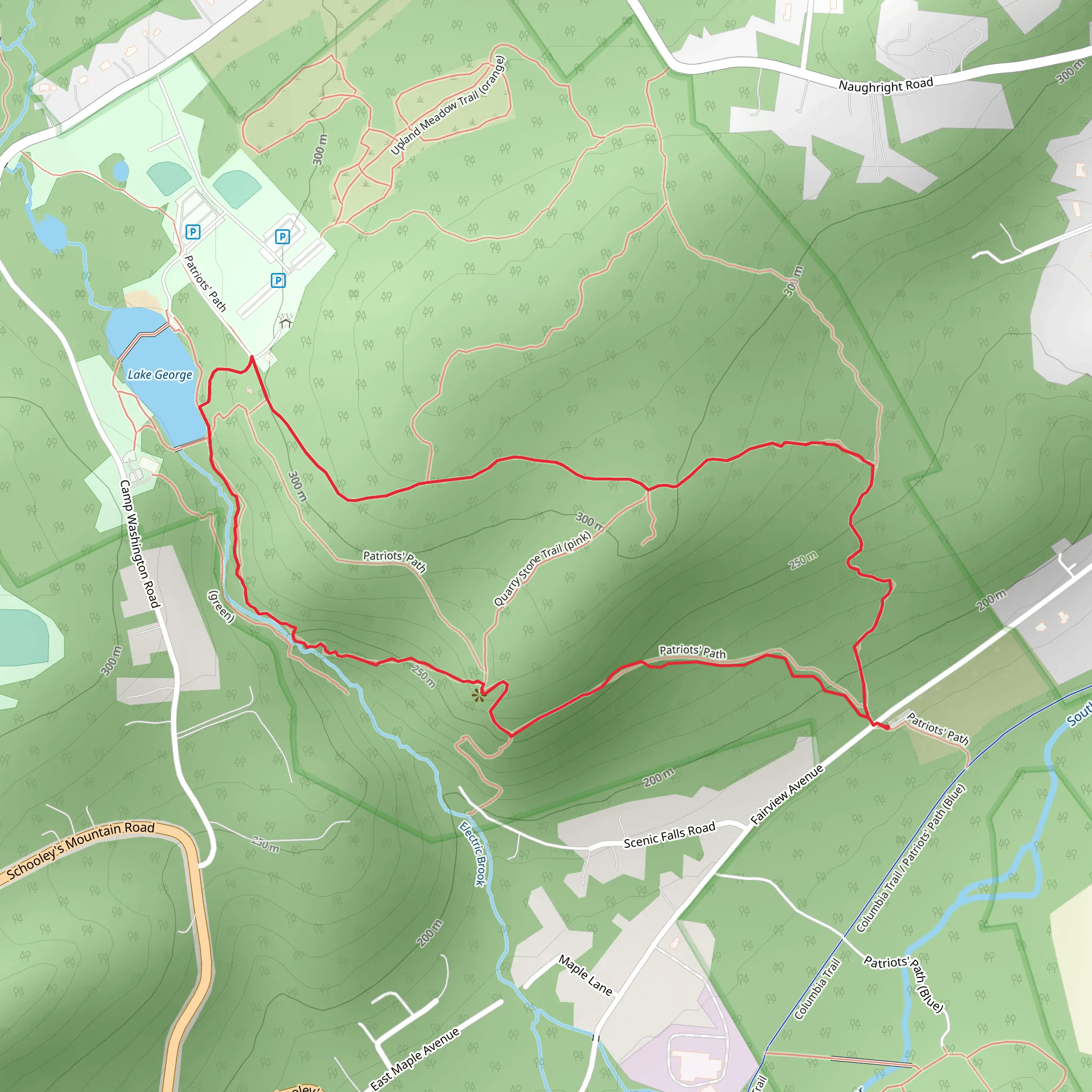 Lake George - Falling Waters Trail - Blue mobile static map