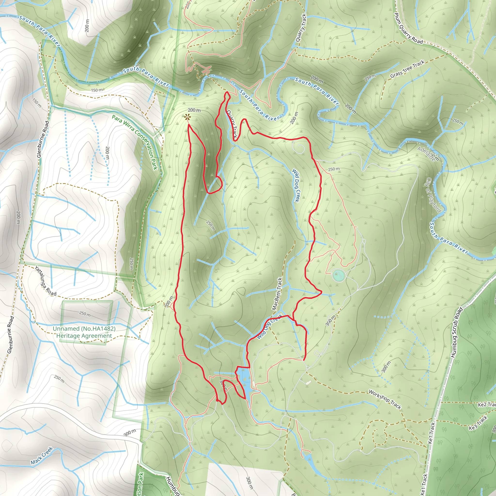 South Para Grand Track mobile static map