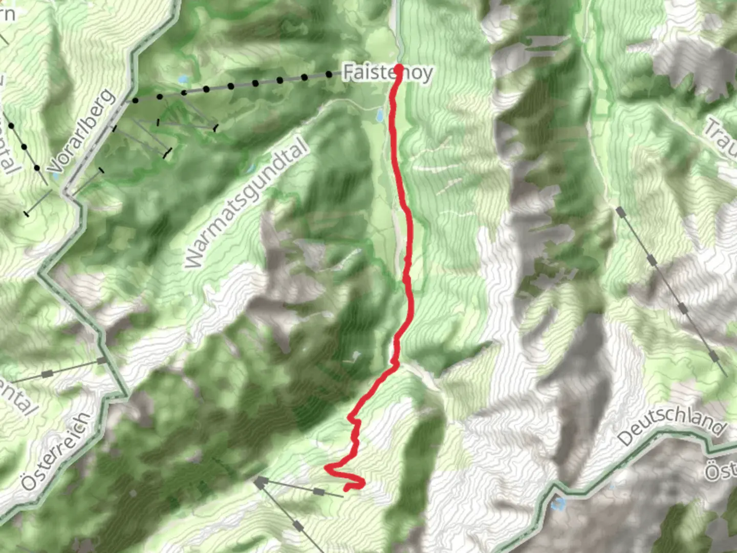 An image depicting the trail Enzianhutte Walk and its surrounding area.