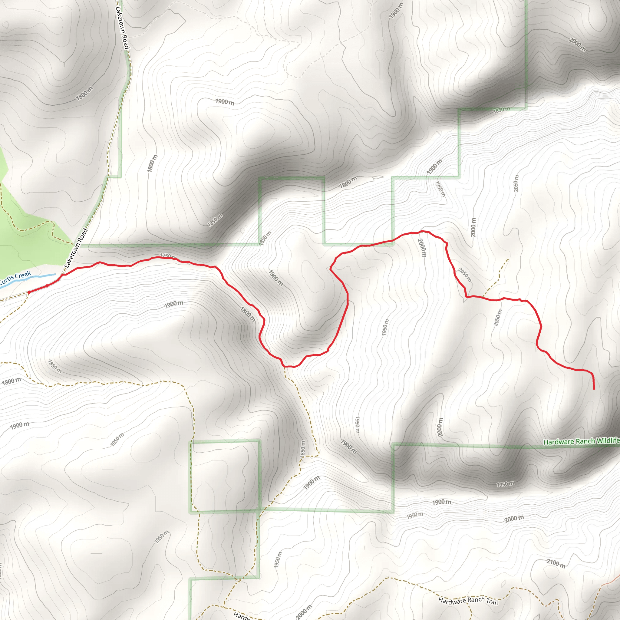 Curtis Creek and Spring Creek mobile static map