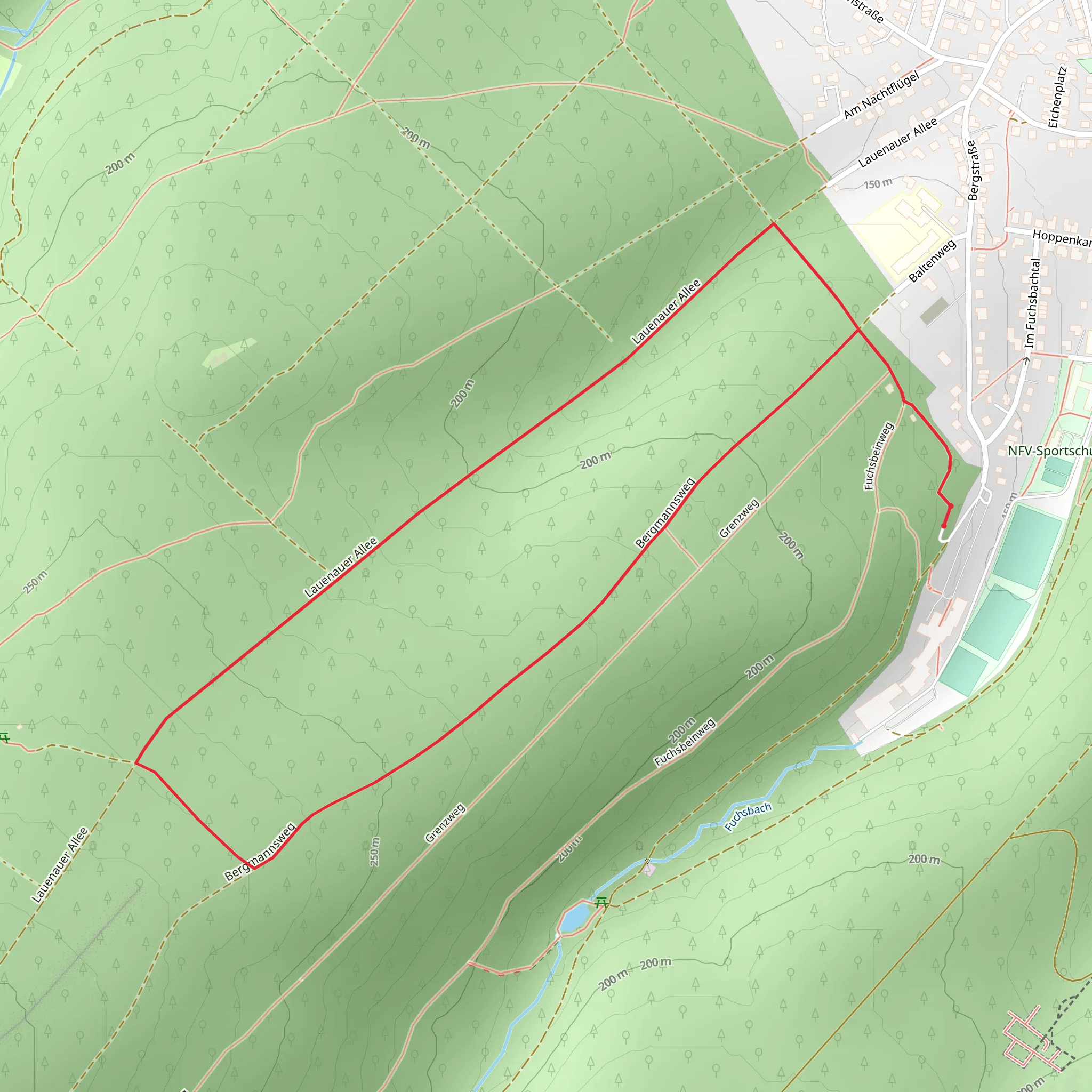 Bergmannsweg and Lauenauer Allee Loop mobile static map