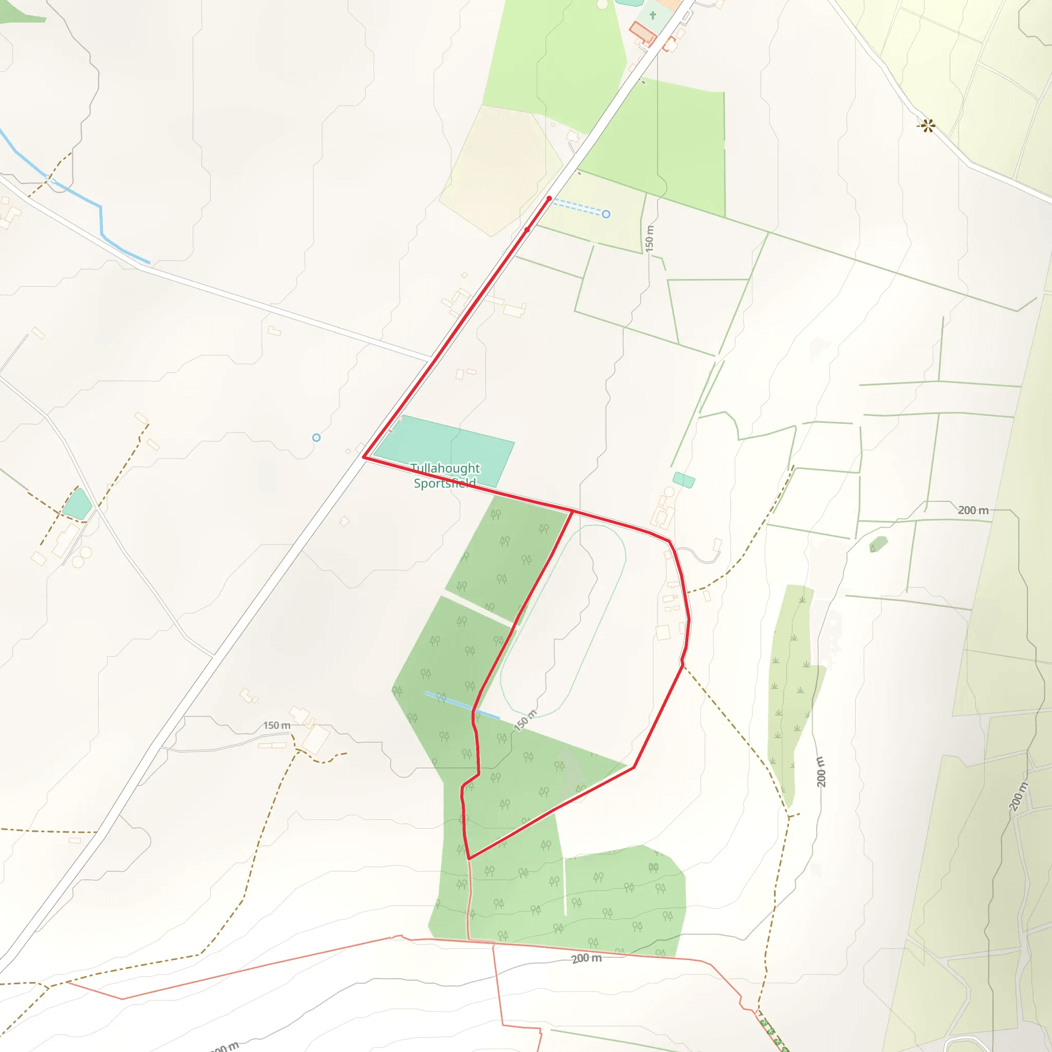 Tullahought - Kilmacoliver Woodland Loop mobile static map
