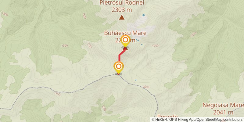 Rodna Mountains spur 1 Map