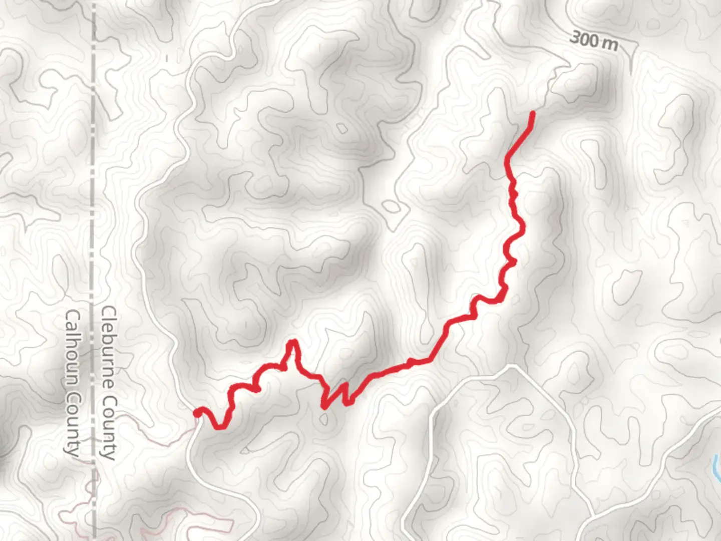 An image depicting the trail Pinhoti Trail from Highrock Motorway and its surrounding area.