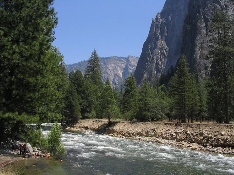 An image depicting the trail Merced River and North Fork Merced River Trail and its surrounding area.