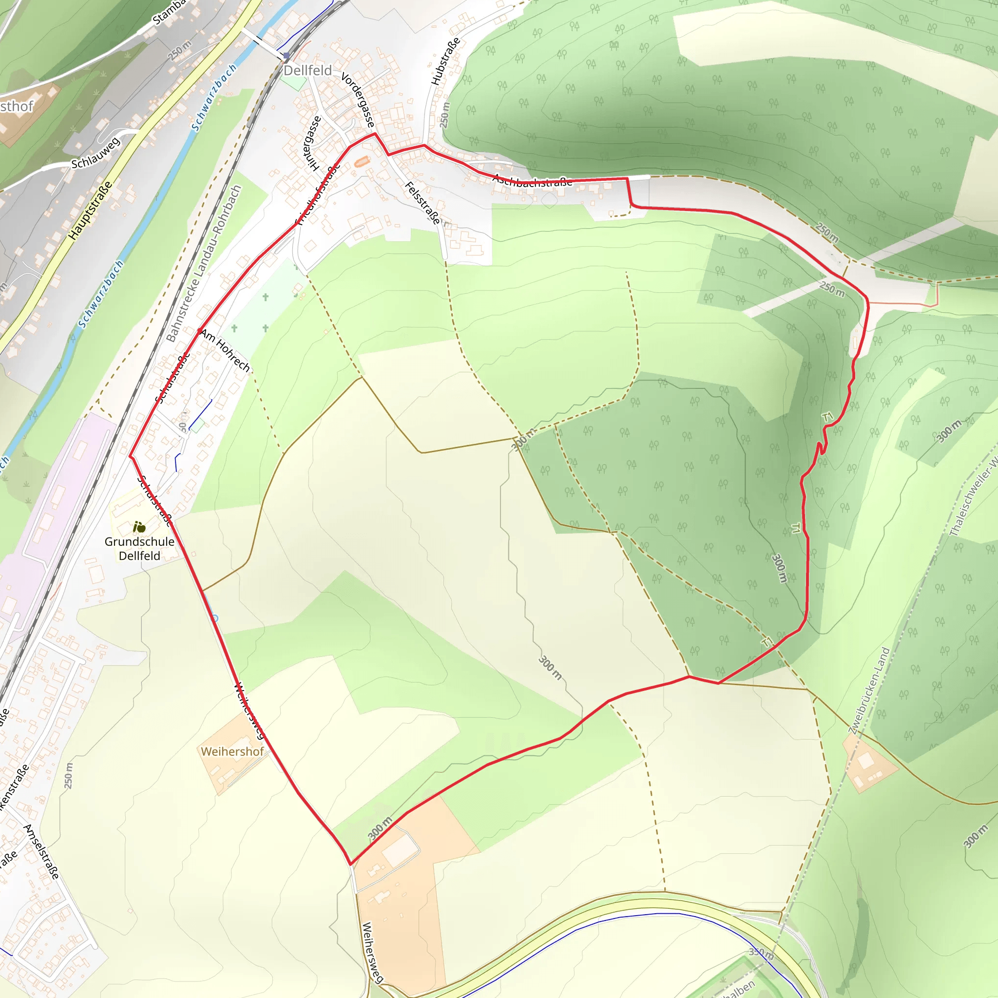 Weihershof and Lohberg Loop - Dellfeld mobile static map