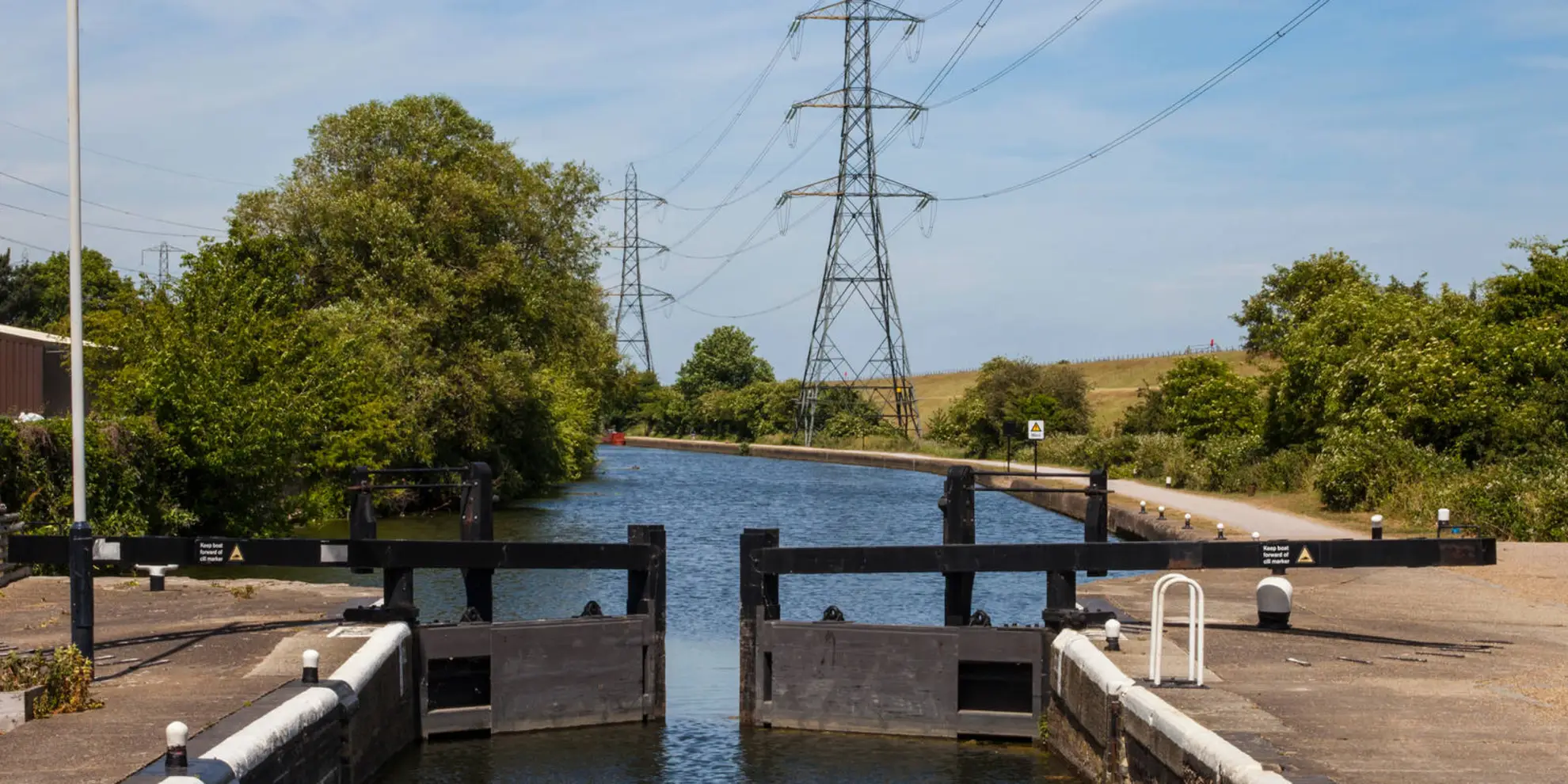 An image depicting the trail Lea Valley from Enfield Lock to Bow and its surrounding area.