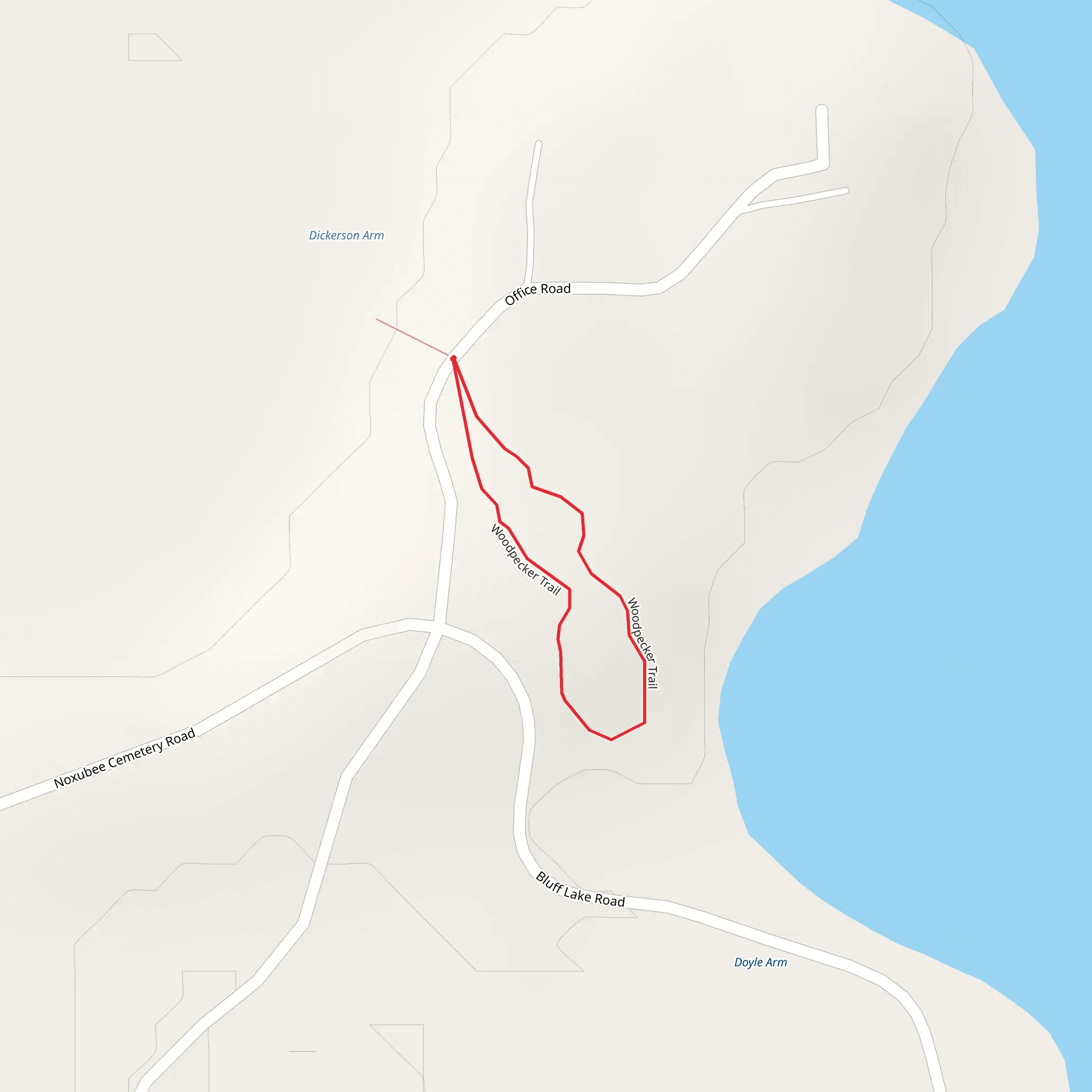 Woodpecker Loop Trail mobile static map