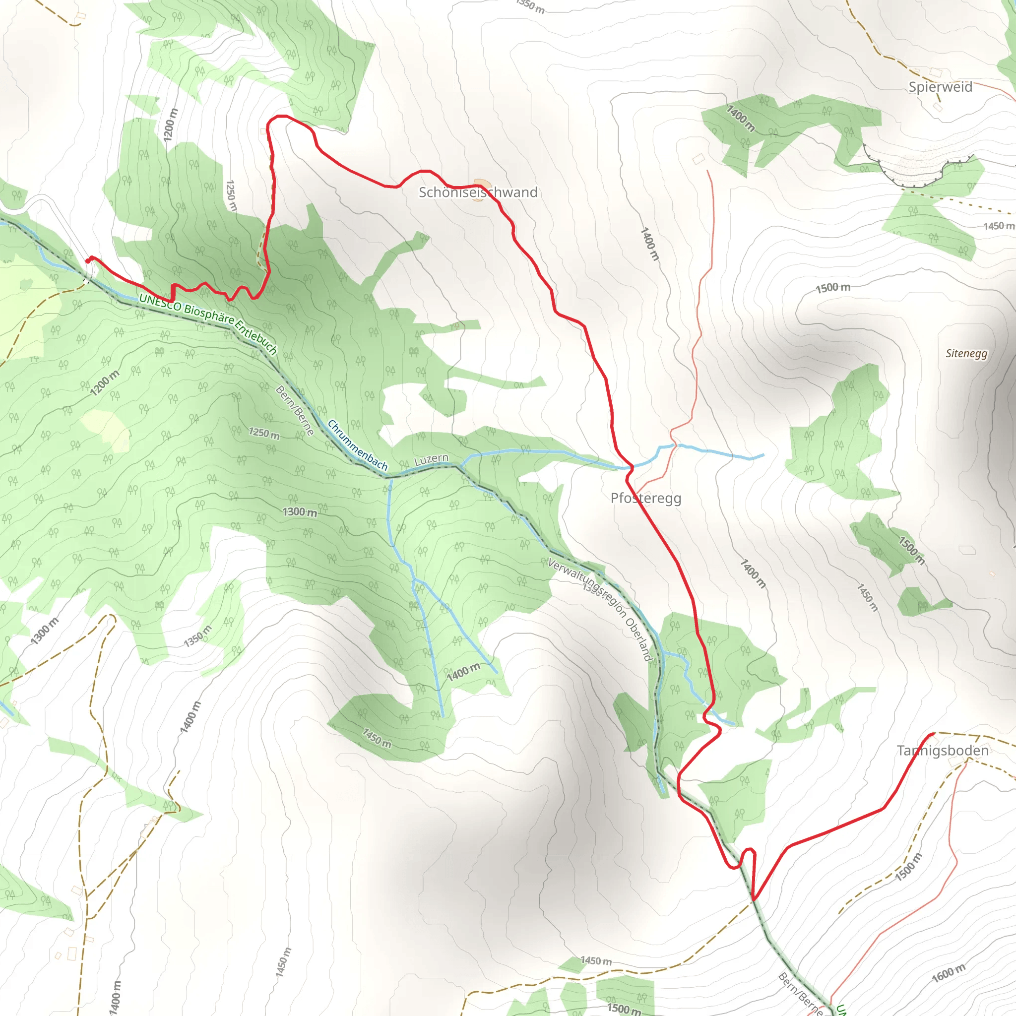 Chäs-Chessi-Weg Tannigsboden mobile static map