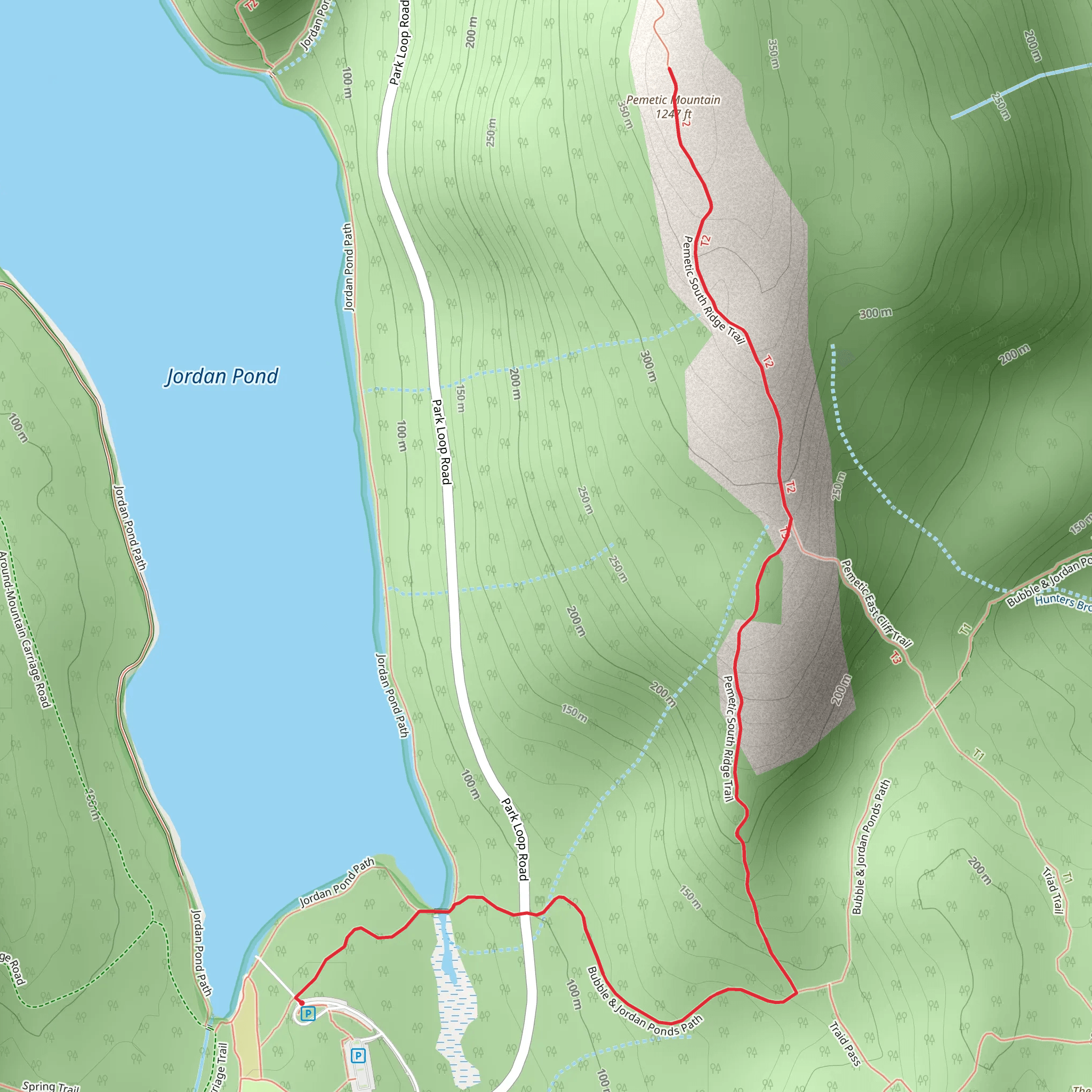 Pemetic Mountain via Pemetic South Ridge Trail mobile static map