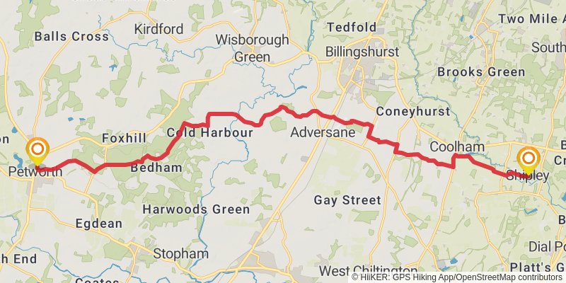 Castles of Sussex Walk stage 13 Map