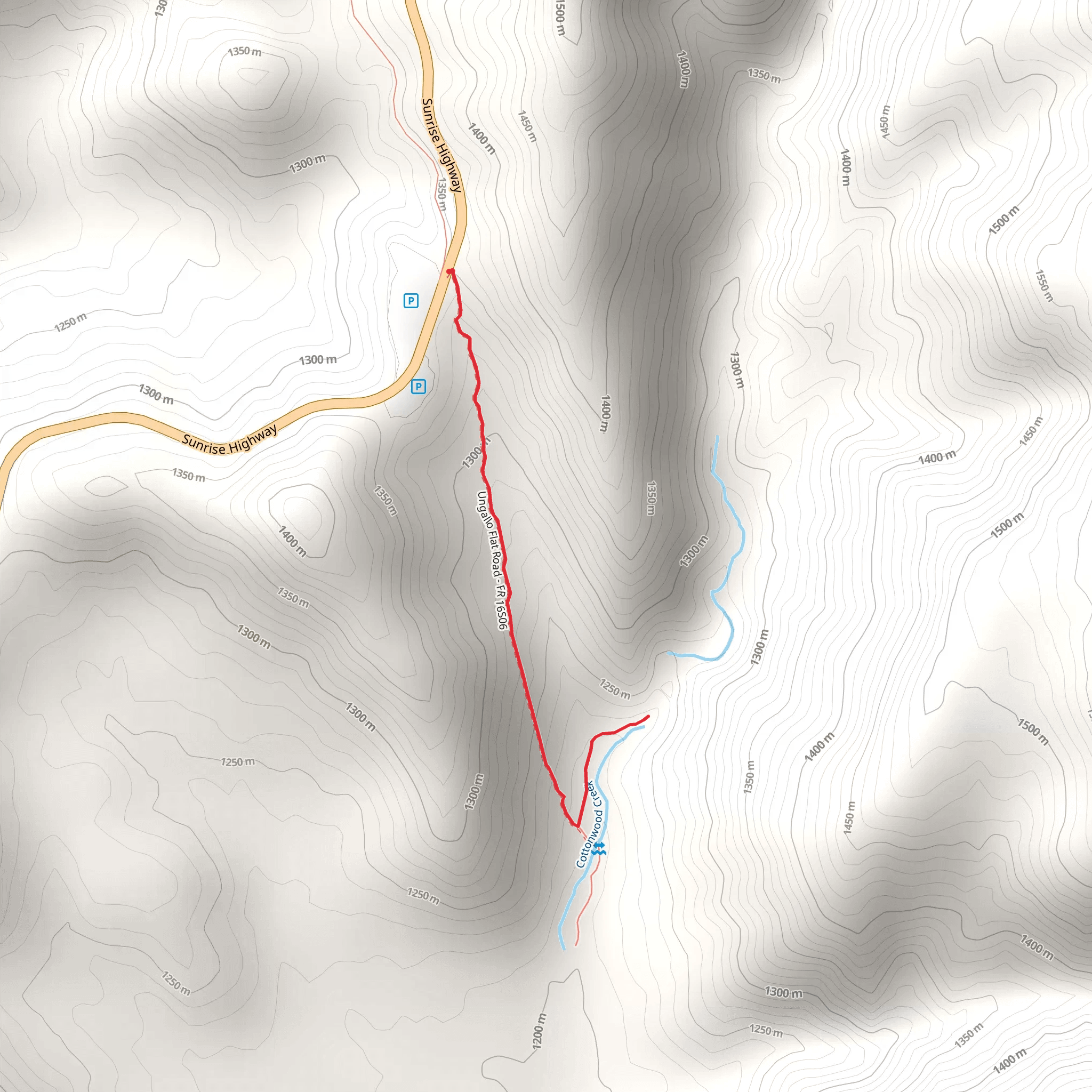Ungallo Flat Road mobile static map