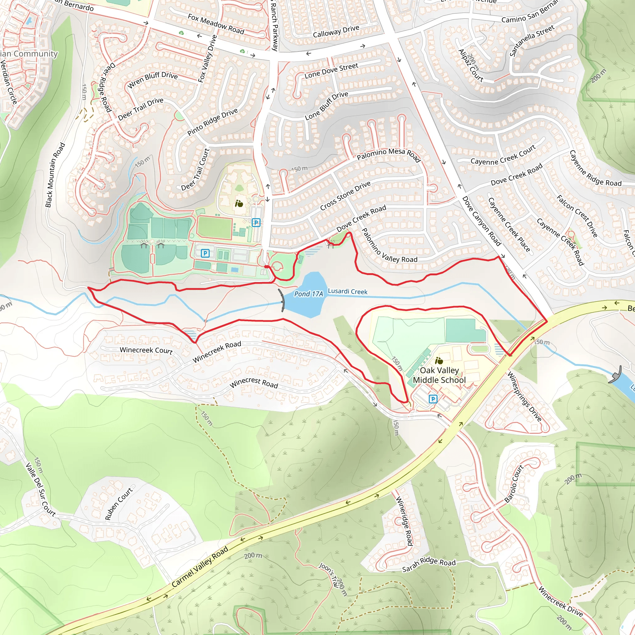 Lusardi Creek Loop mobile static map