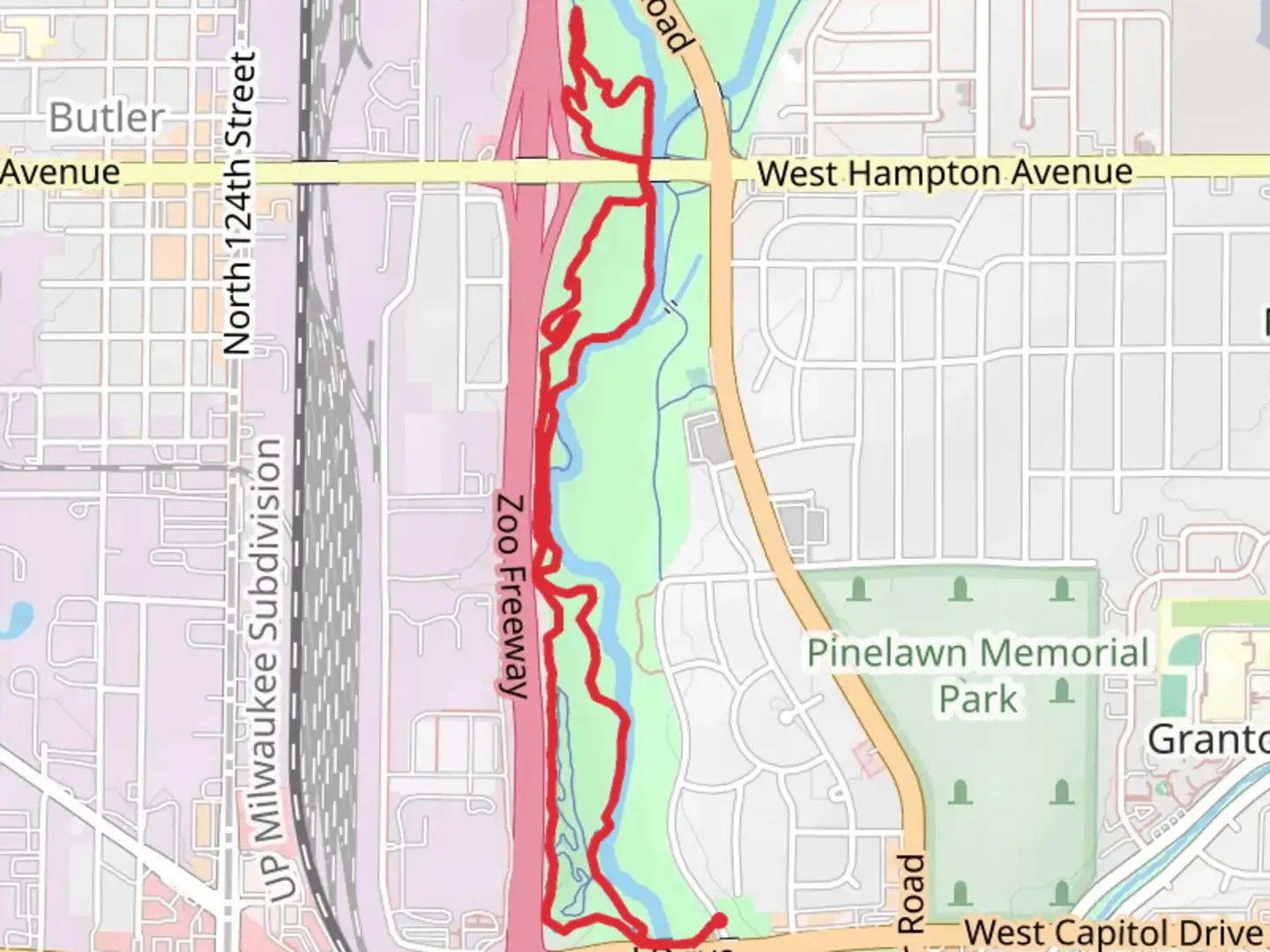 An image depicting the trail Oak Hill 1-2-3 Loop and its surrounding area.
