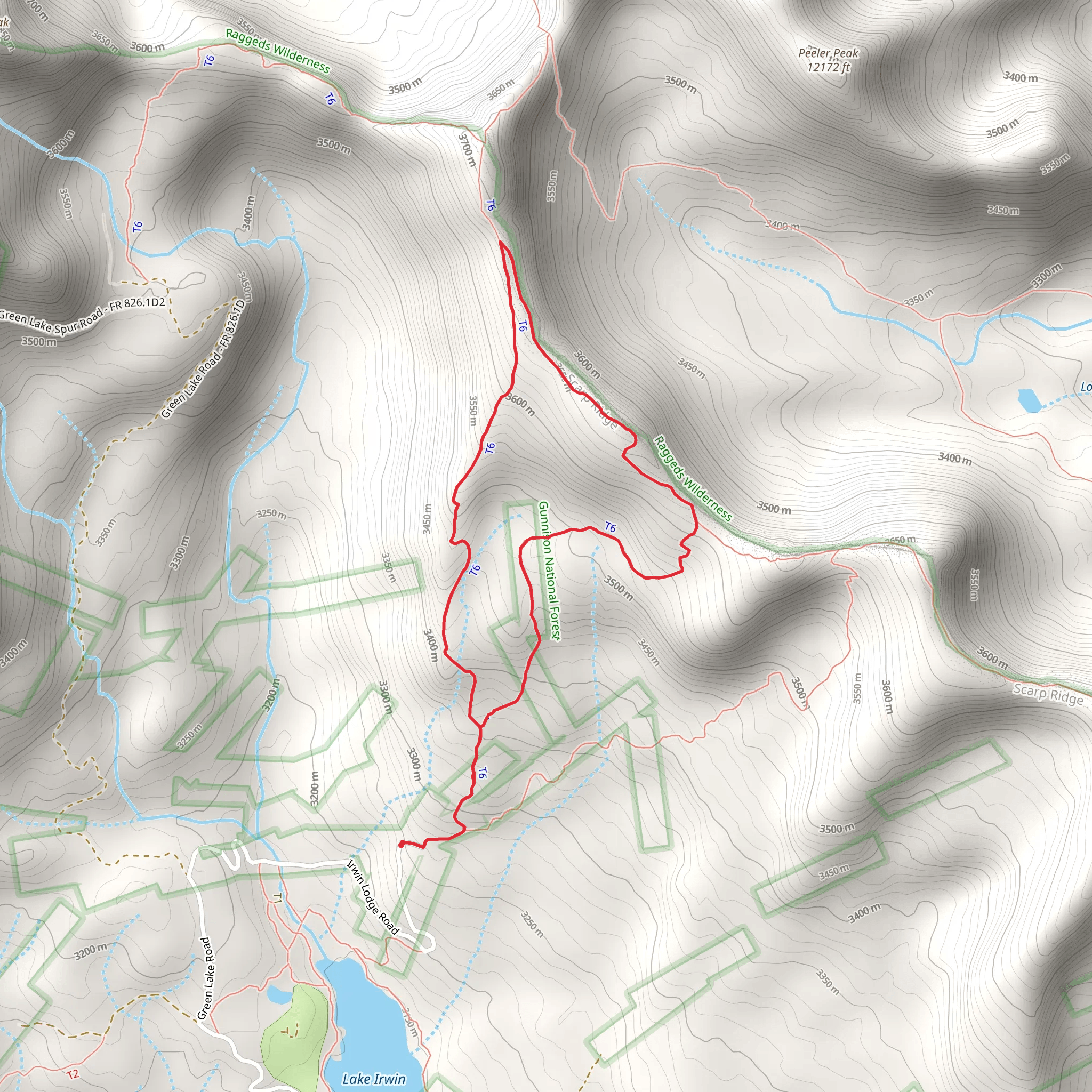 Scarp Ridge Loop Trail mobile static map