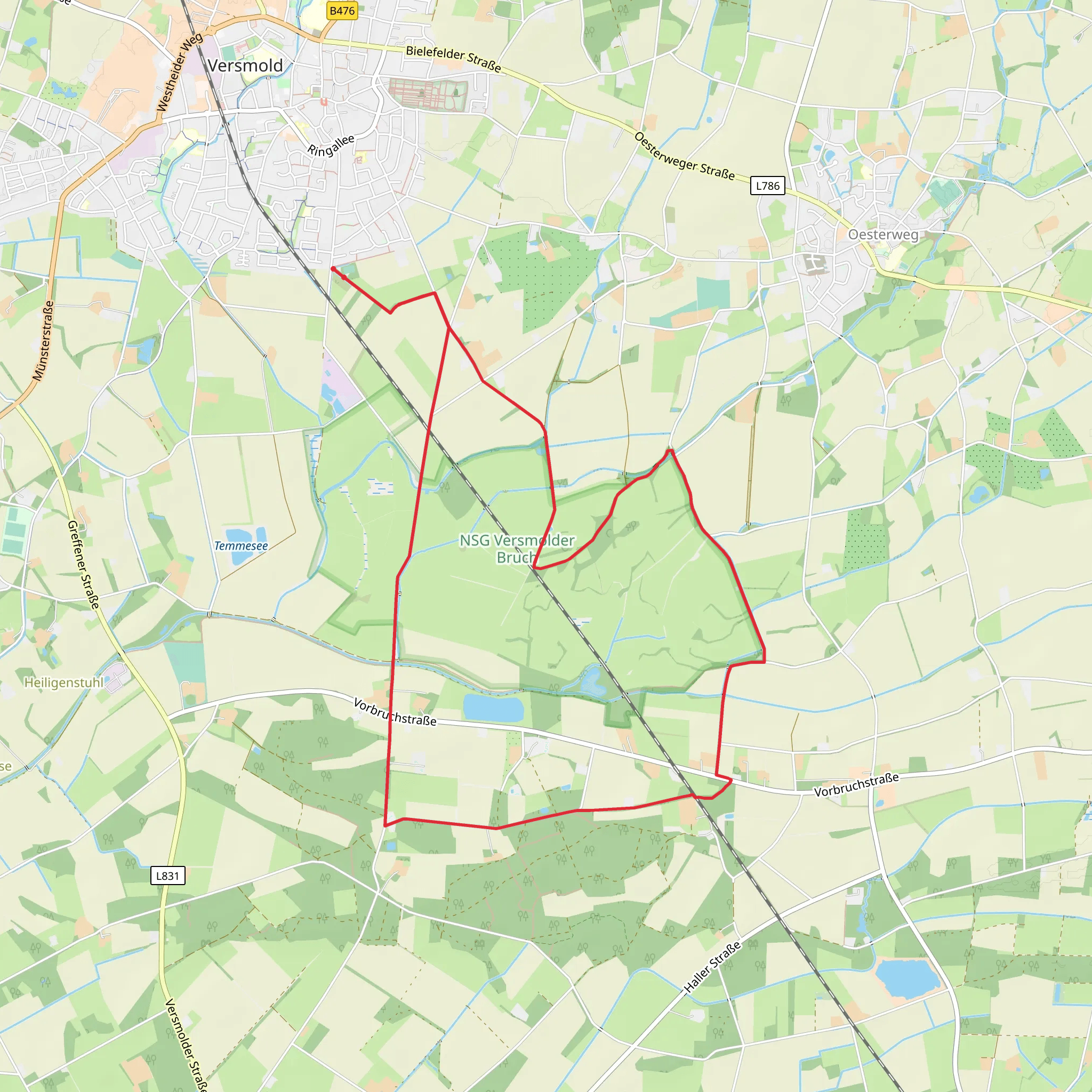 Wittensteiner Straße and Tatenhauser Weg Loop mobile static map
