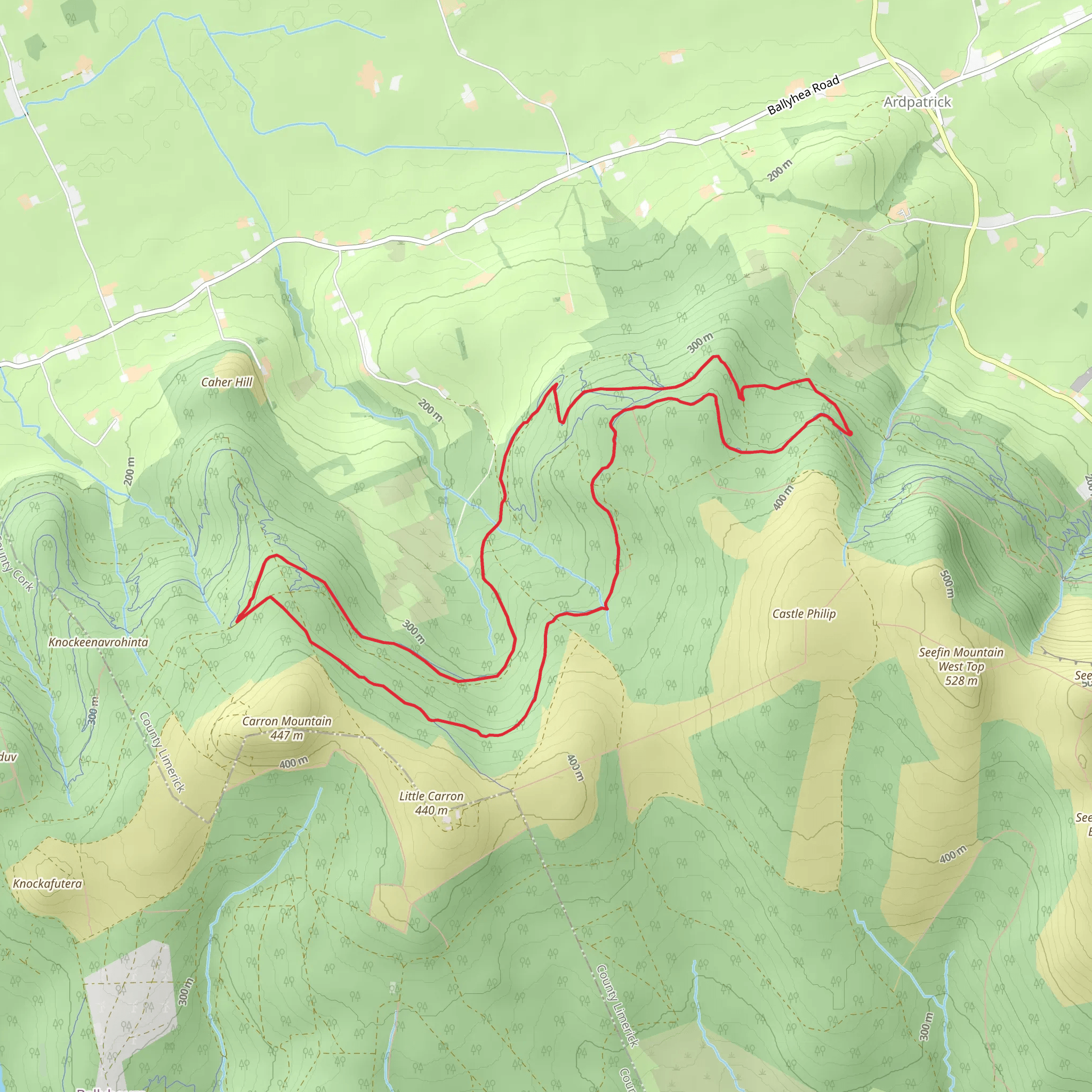 Ballyhoura - Mountrussel Loop mobile static map