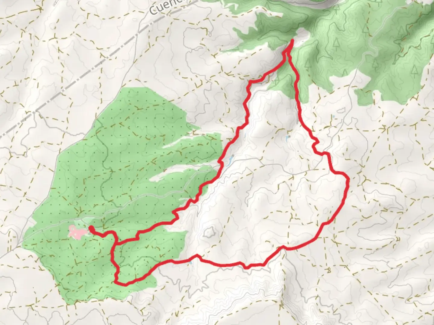 An image depicting the trail Los Angeles cave and its surrounding area.