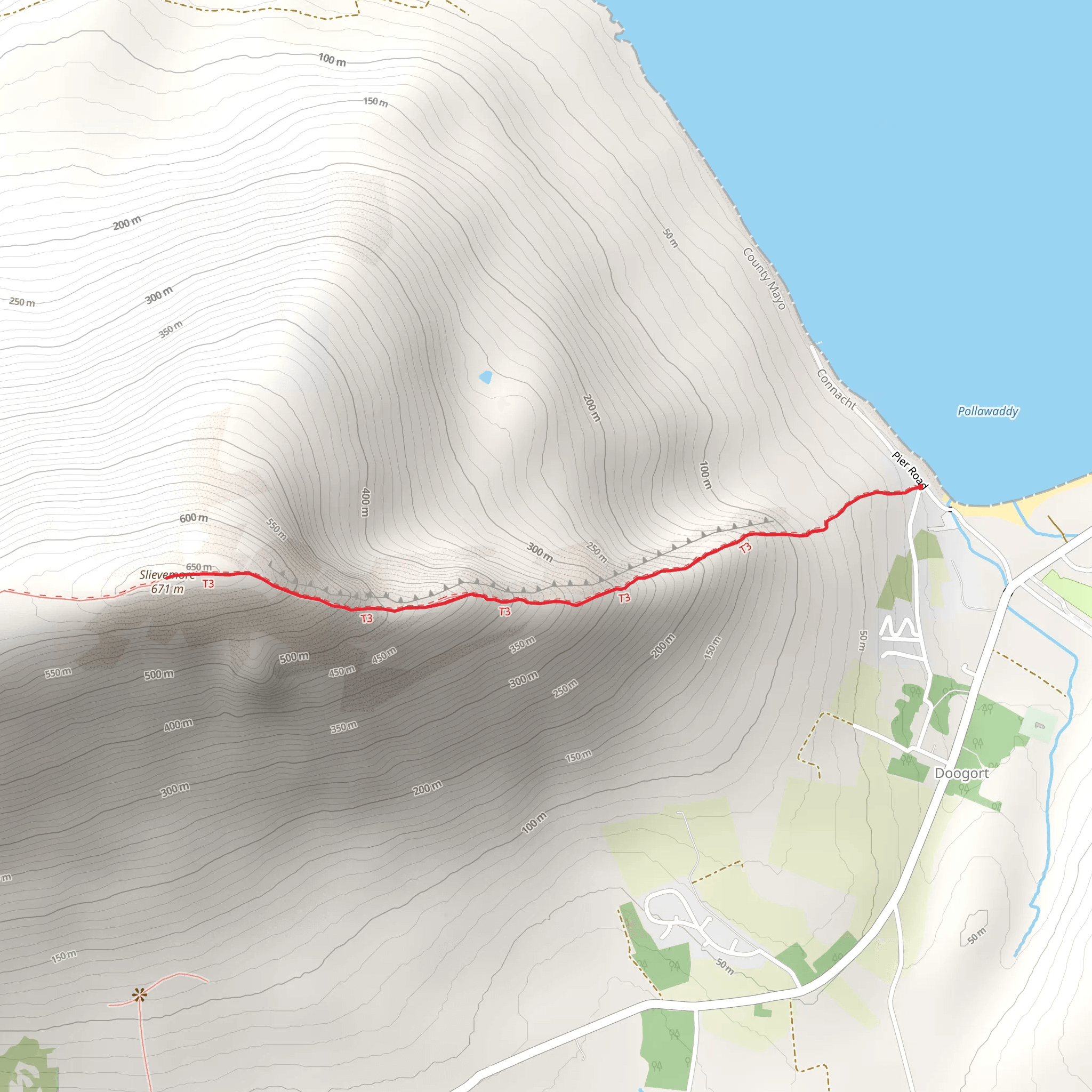 Slievemore Walk mobile static map