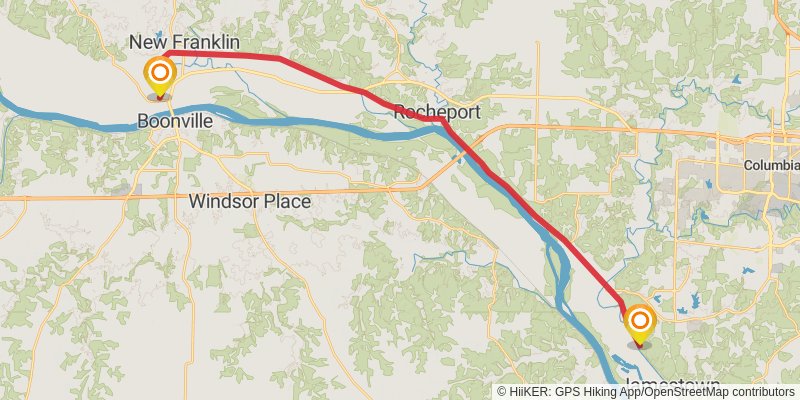 American Discovery Trail - South stage 37 Map