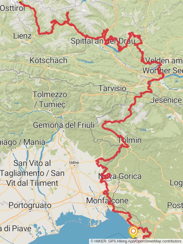 Alpe - Adria Trail mobile static map