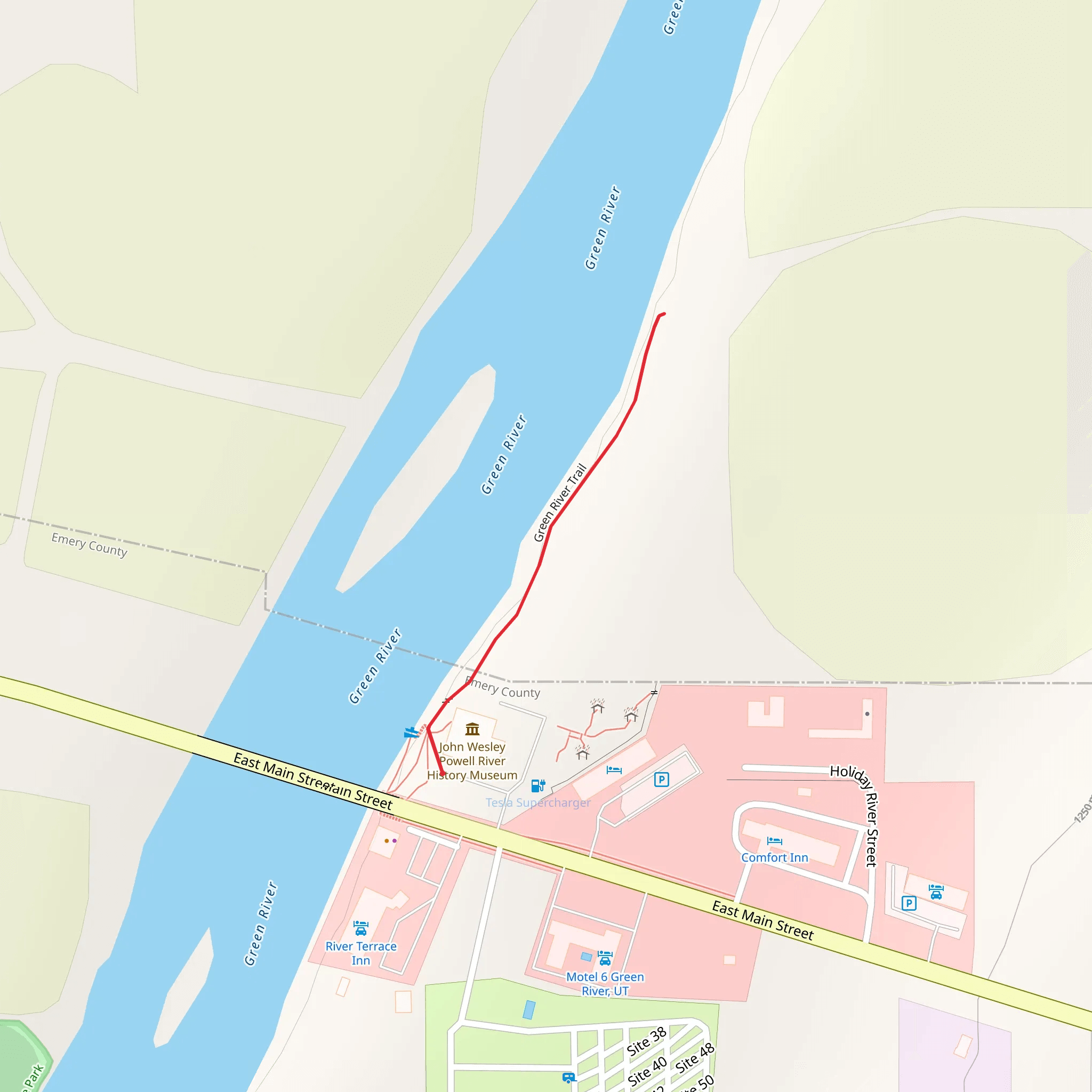 Green River Trail mobile static map