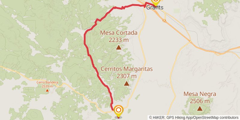 Continental Divide Trail alt 7 Map