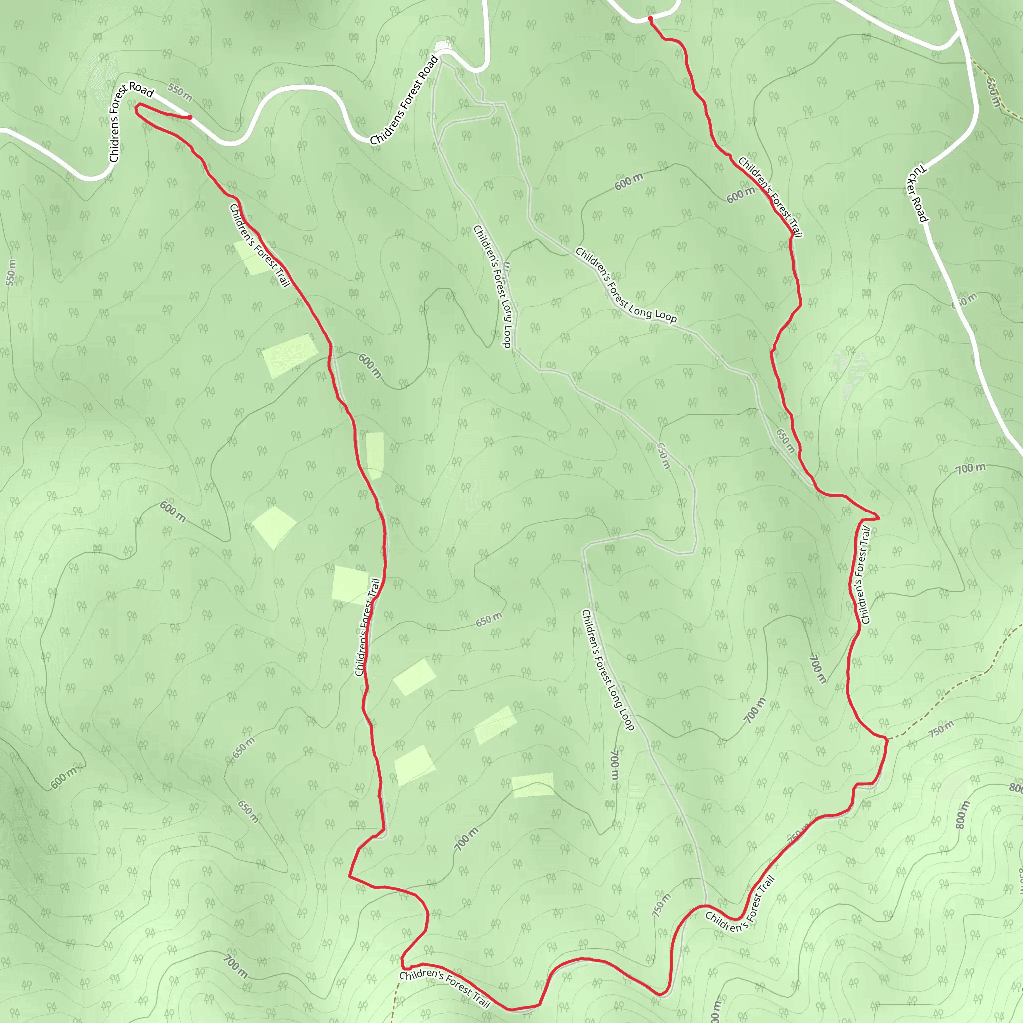 Children's Forest Trail mobile static map