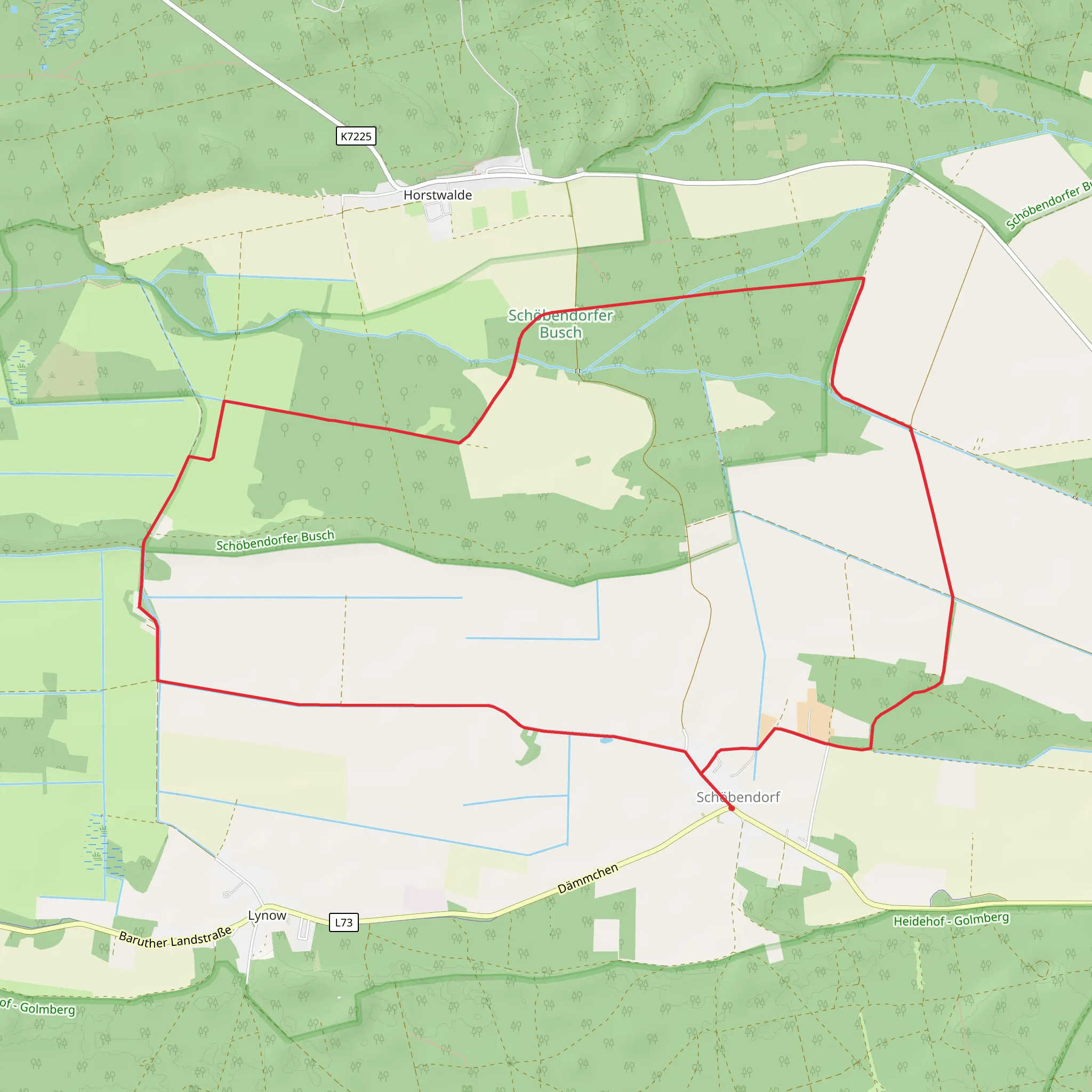 Schöbendorfer Busch Loop mobile static map