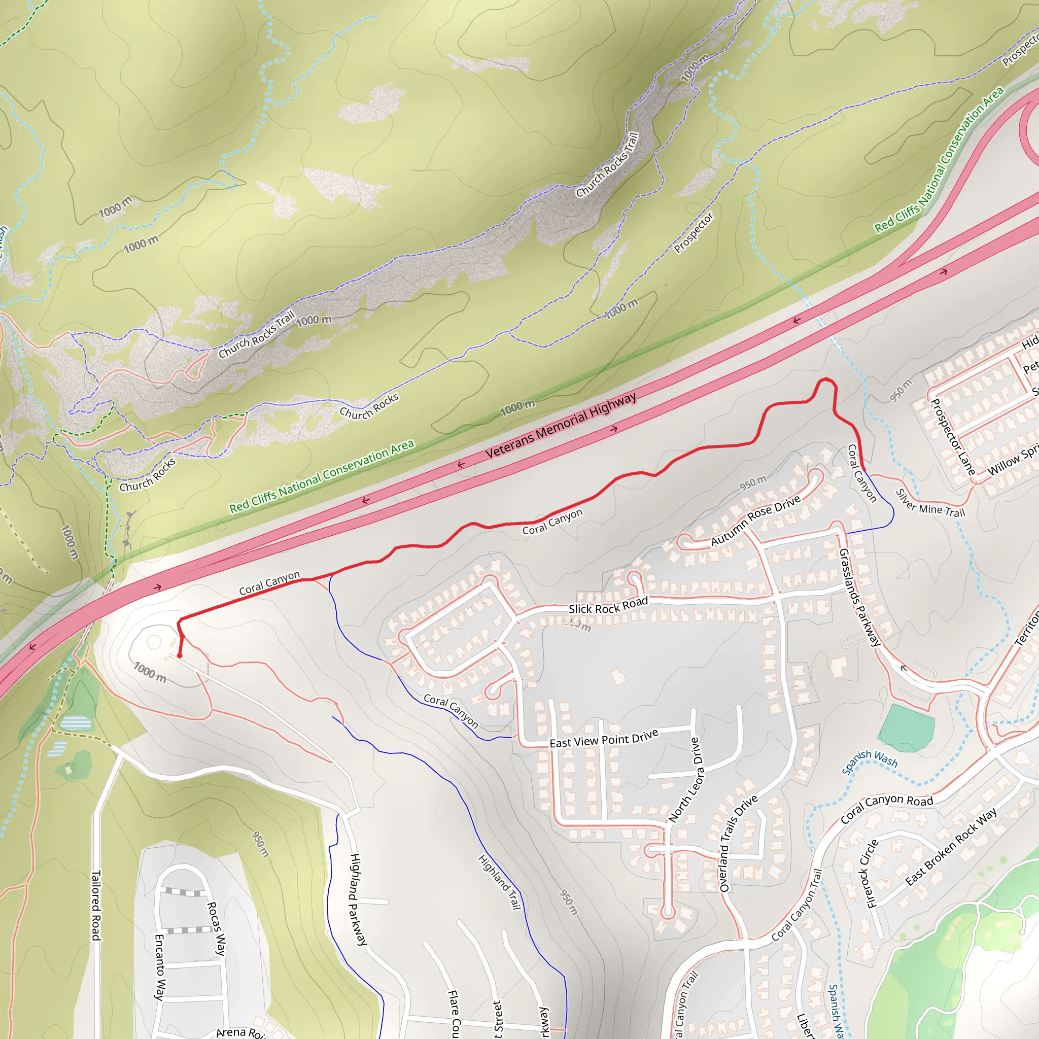 Coral Canyon Trail mobile static map