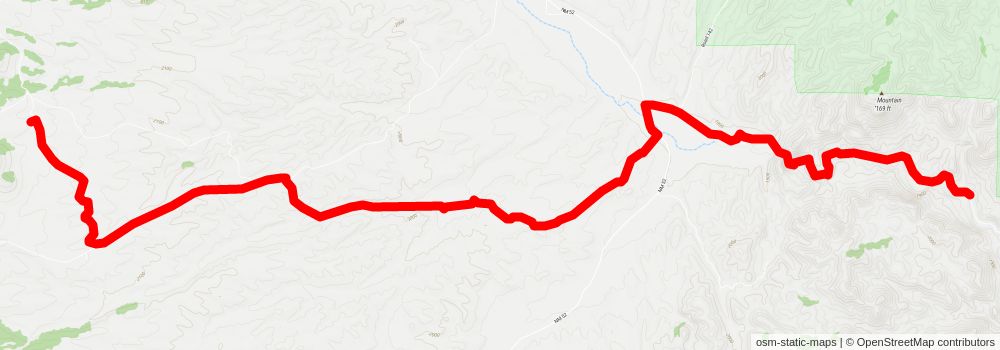 Southwestern Horseshoe Trail stage 135 Map