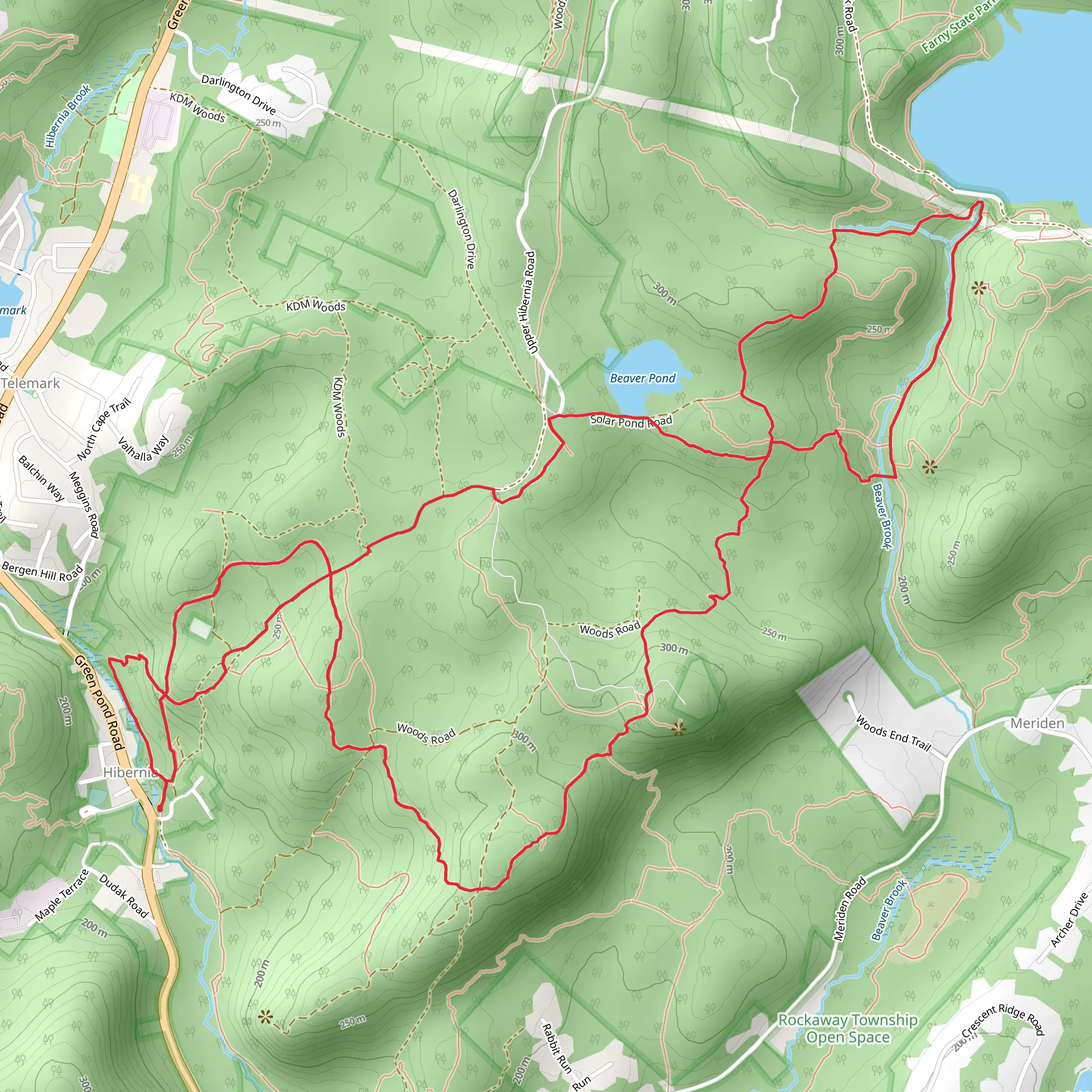 Four Birds Trail and Righter Mine Trail Loop mobile static map