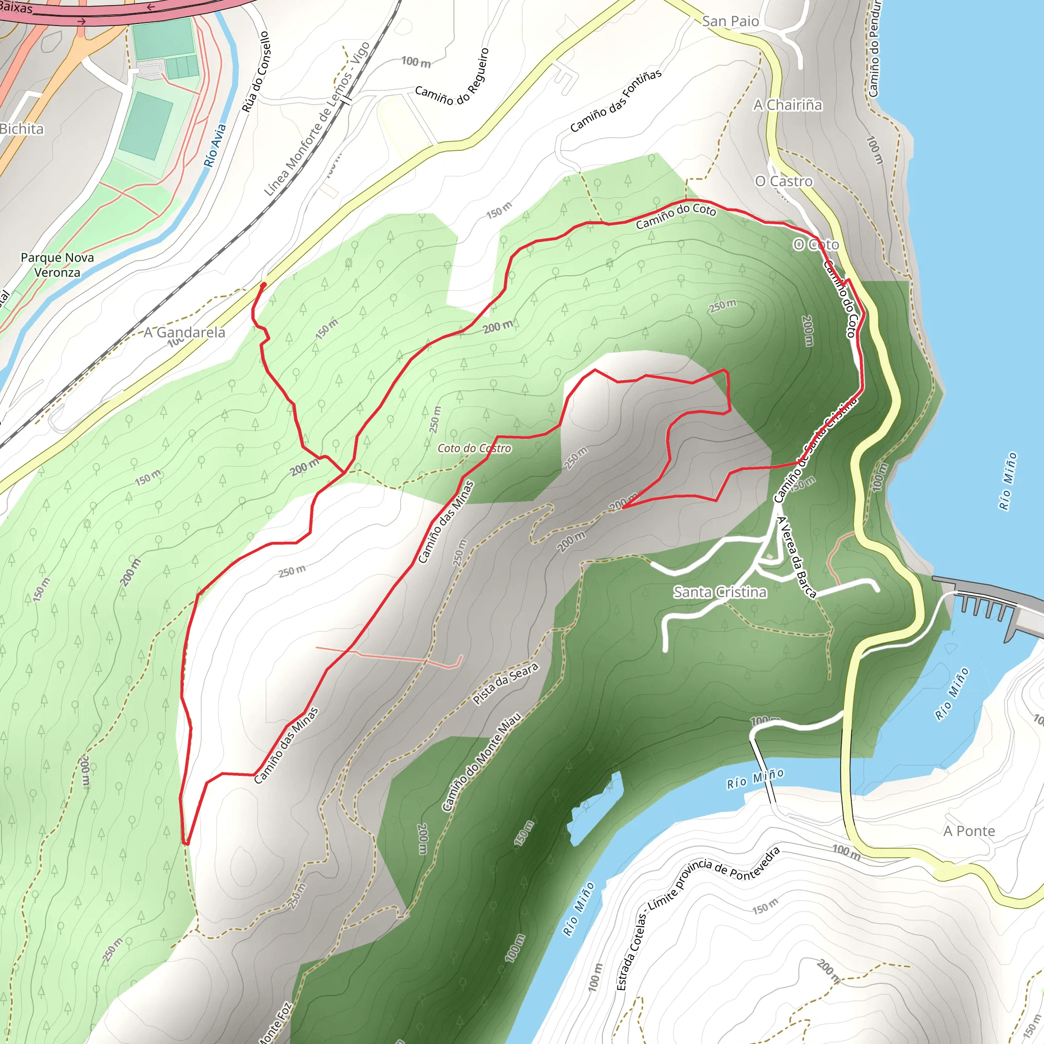 PR G 80 Senda de Santa Marta mobile static map