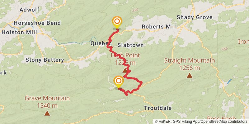 Appalachian Trail - Virginia stage 6 Map