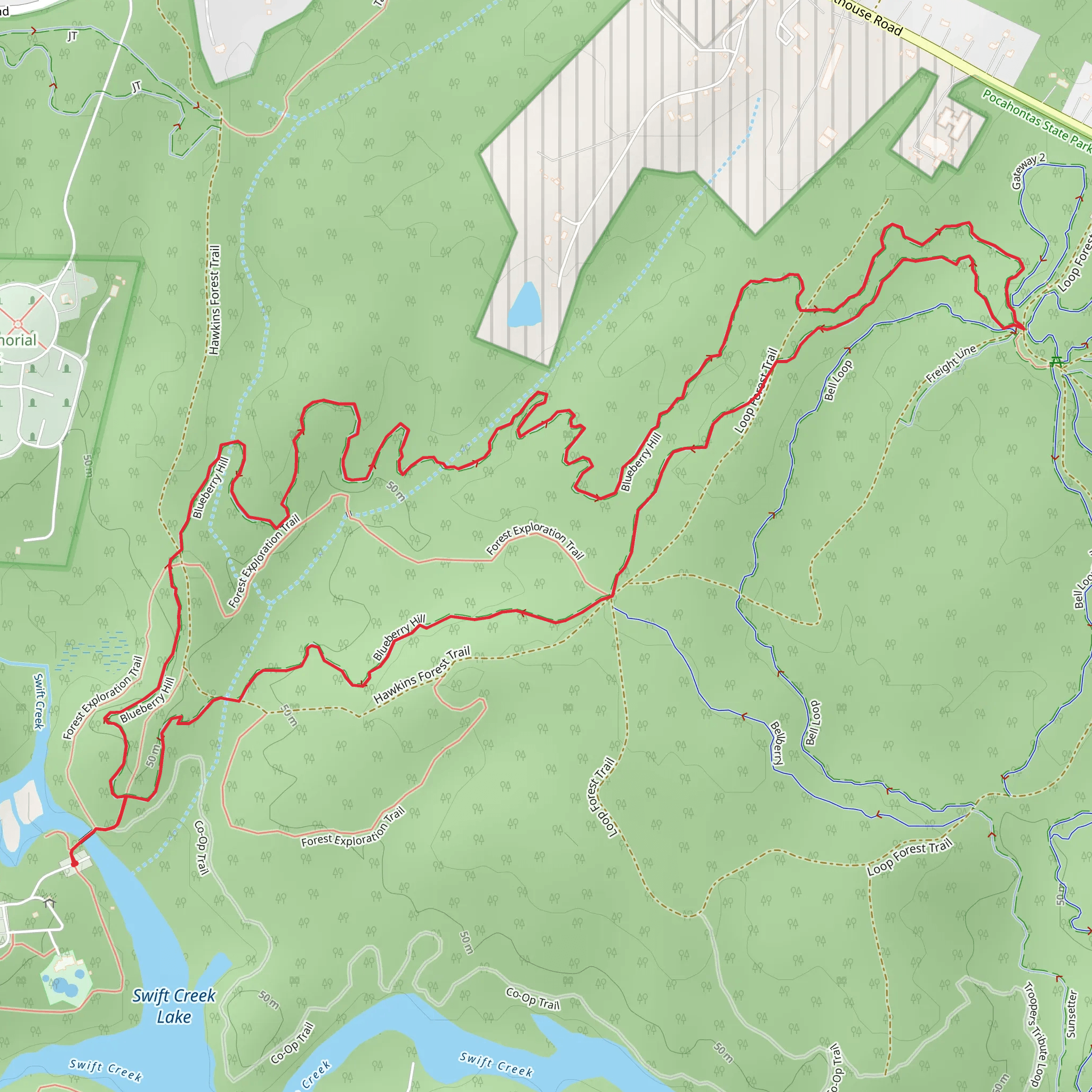Blueberry Hill Loop mobile static map