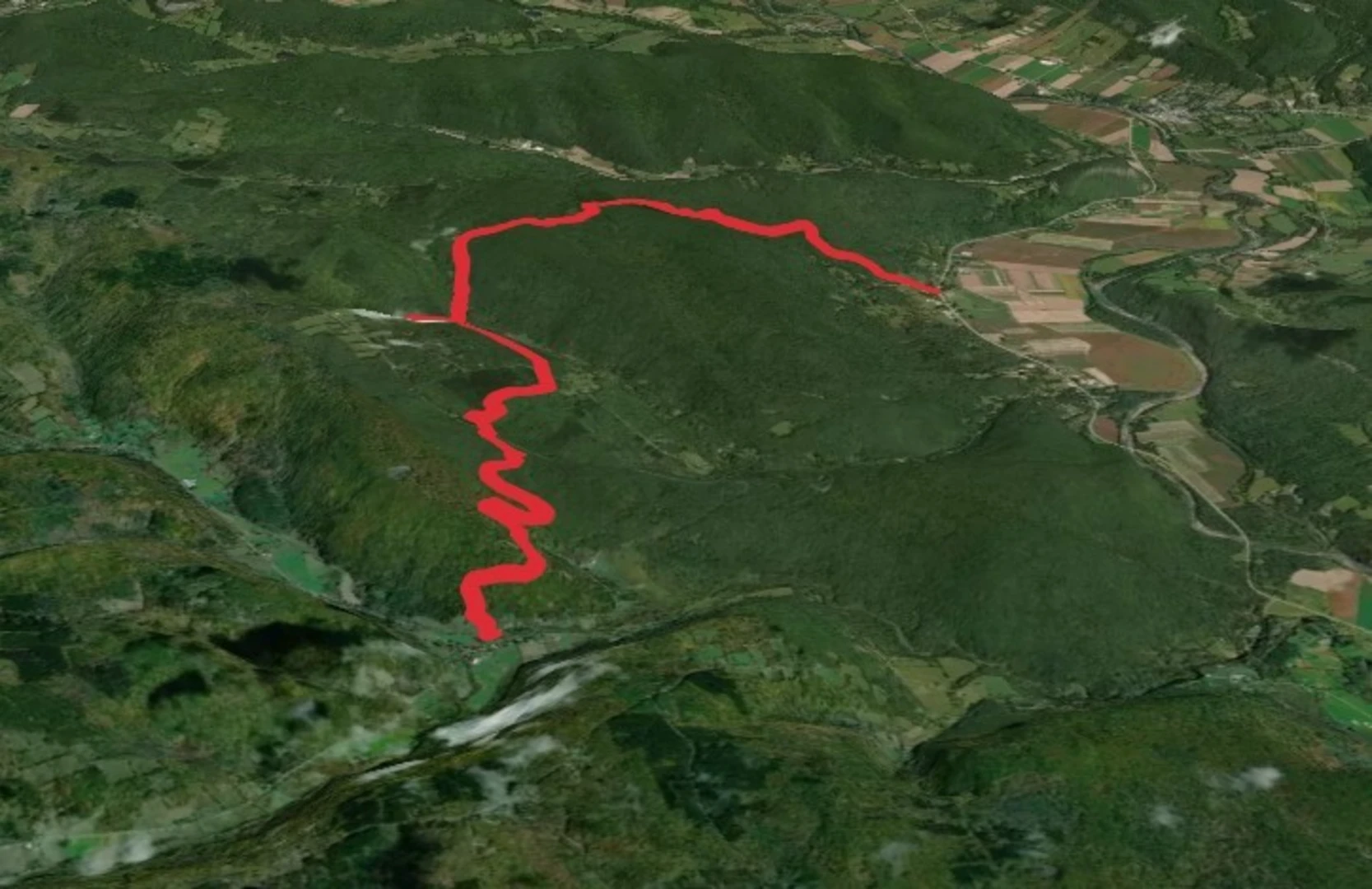 An image depicting the trail West Fulton to Wastonville and its surrounding area.